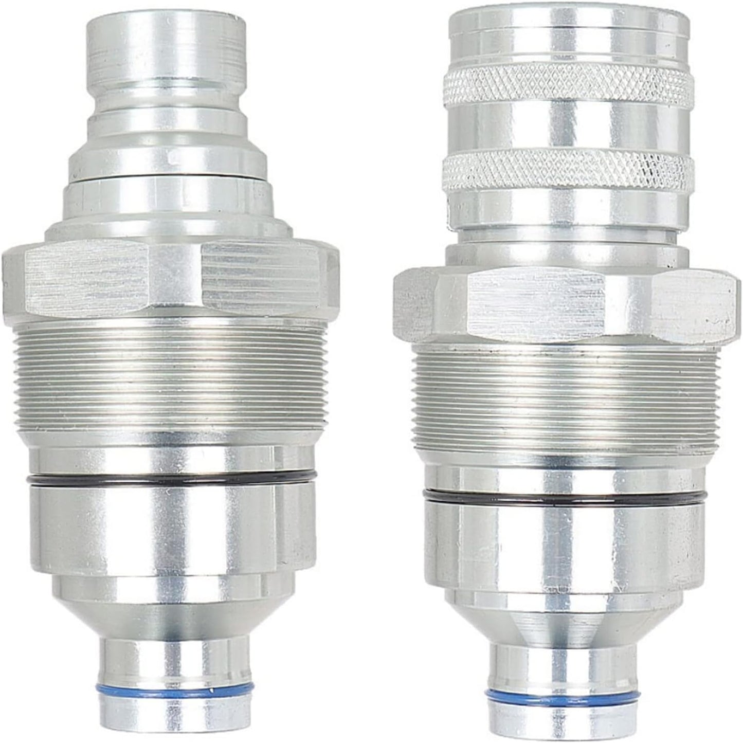 kimllier 7246802 7246799 1/2 Hydraulic Male & Female Flat Face Quick Connect Coupler Set 48mm Thread Diameter Compatible with Skid Steer Loader