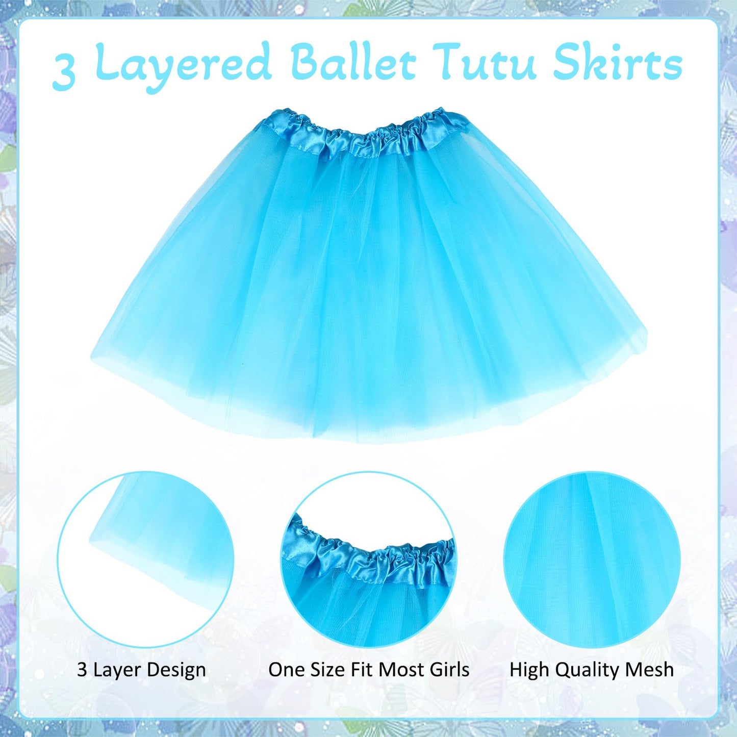 Hoemwarm 18 Pcs Girls Tutu, 3 Layers Multicolor Toddler Tutu Skirt Princess Tutu Dresses for Toddler Girls Bulk, Dance Fluffy Tulle Skirt for Toddler Girls Birthday Party Costume Princess Tutu