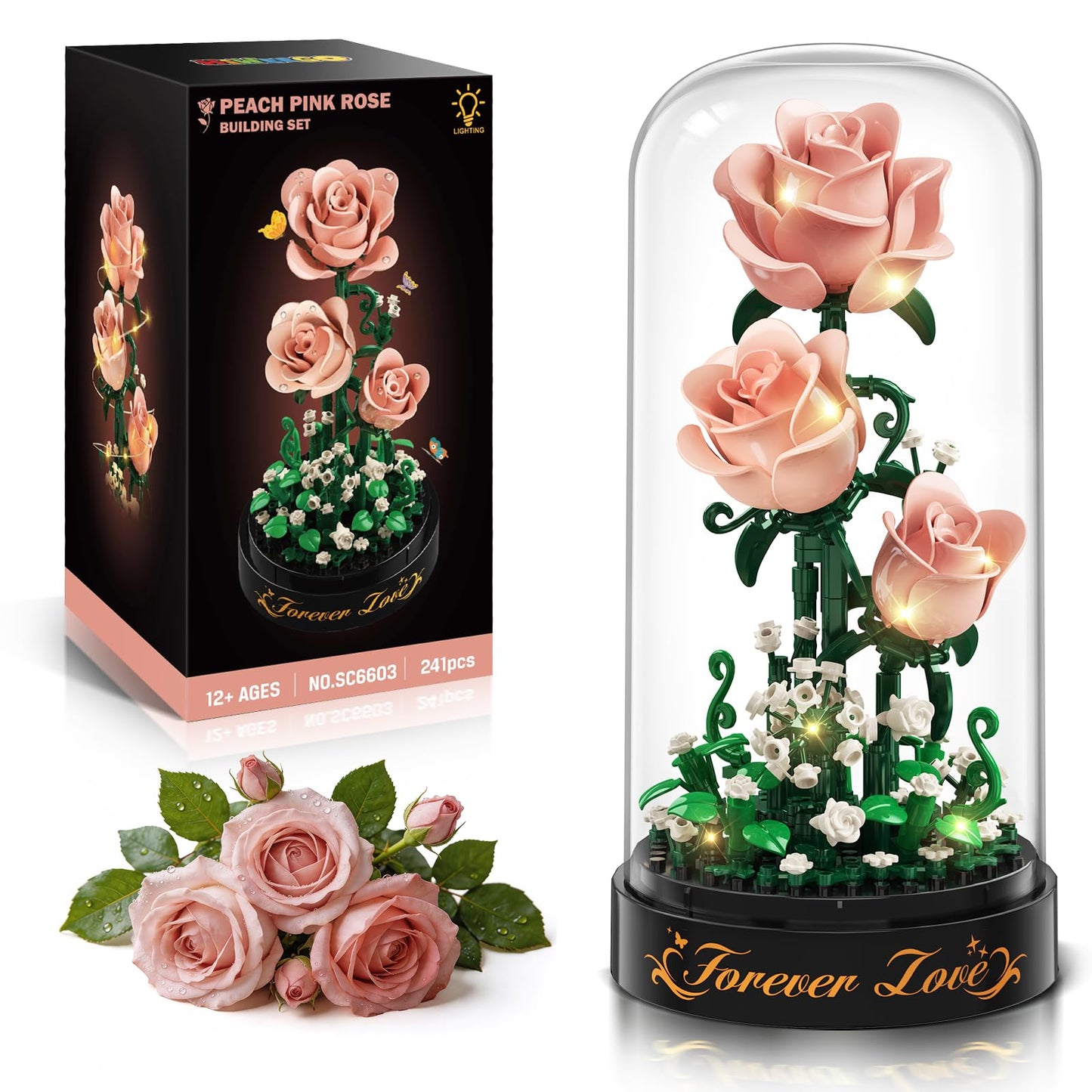 HiWEEGO Mini Flowers Building Set (Pink)