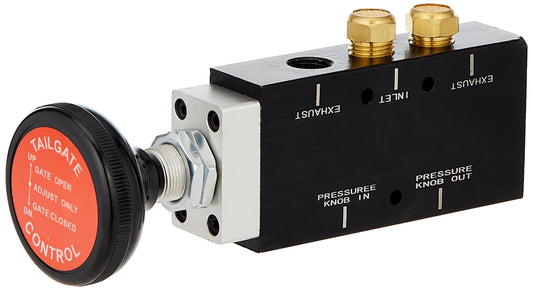 Buyers Products BAV020 4-Way 3-Position Manual Air Valve With Five 1/4 Inch NPT Ports, For Use with Tailgates, Air Compression, Pneumatics, Dump Body Hardware & Accessories