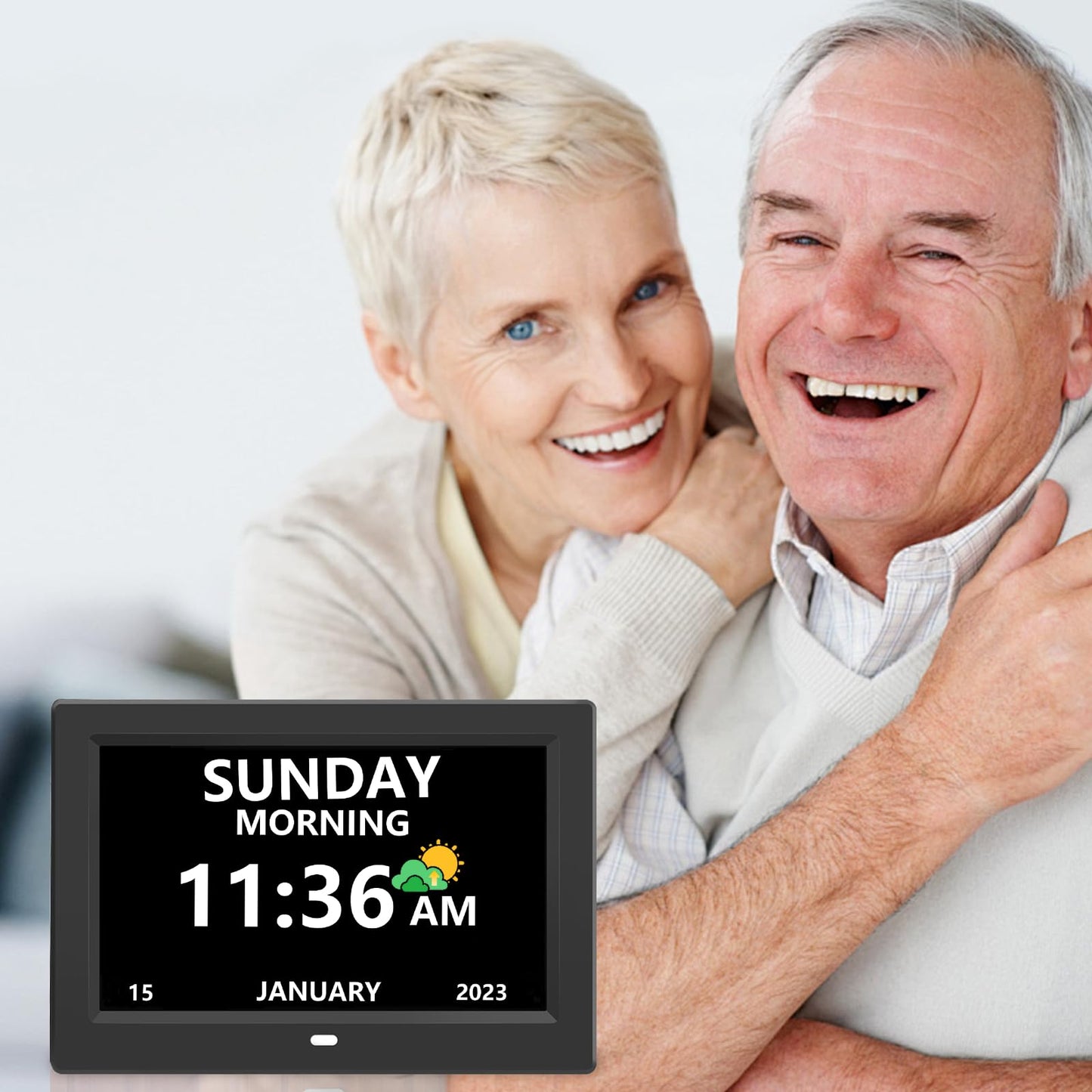 LXBYJKJ 11 Inch Digital Clock with Day and Date for Elderly Alzheimer's Clock Customizable Alarms 3 Display Modes Large Font Alarm Clock for Seniors Auto DST