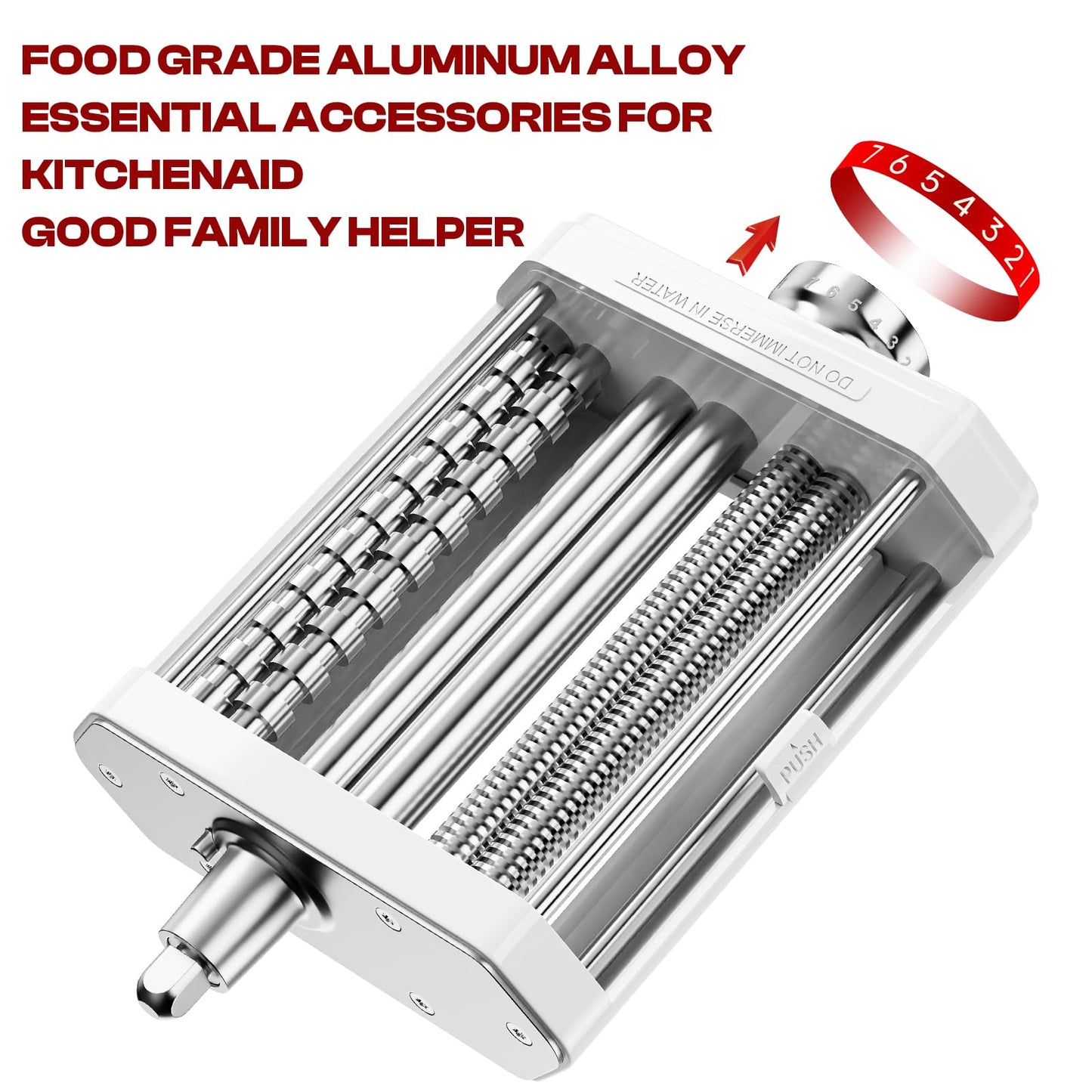 Pasta Attachment for KitchenAid Stand Mixer, 3 in 1 Set Pasta Maker KitchenAid Attachment Includes Spaghetti Cutter, Pasta Sheet Roller and Fettuccine Cutter, Attachment for Kitchenaid Mixers