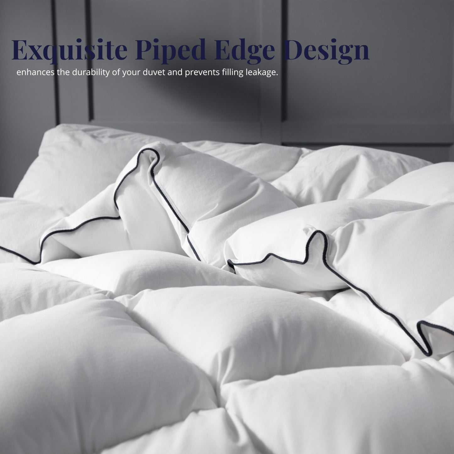 Ubauba King Size Down Duvet Insert - All Season Cool Touch for Hot Sleepers, Premium 100% Cotton Shell Hotel Quality, White 106 x 90 Inch