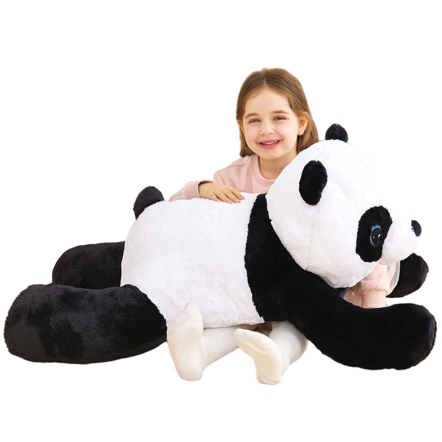 IKASA Giant Panda Stuffed Animal Plush Toy,Large Cute Jumbo Soft Toys,Huge Big Plushy Fluffy Fat Overd Plushie,Gifts for Kids Girls Boys Girlfriend Children (30 inches, Black and White)