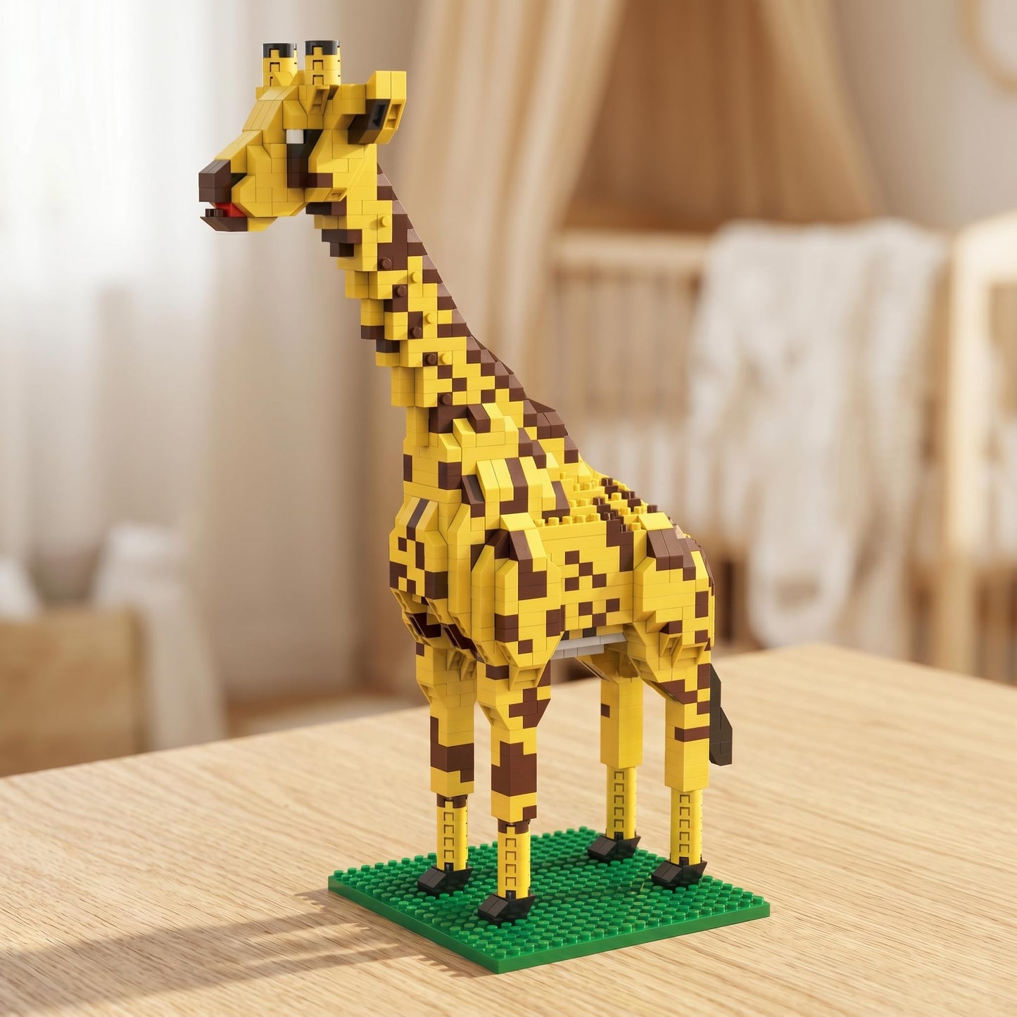 Giraffe Micro Mini Building Blocks Set for Adults,No Compatible with Lego Animals,920+PCS 3D Model Creative Decor Collection Building Toy, Gift for Birthday & Christmas