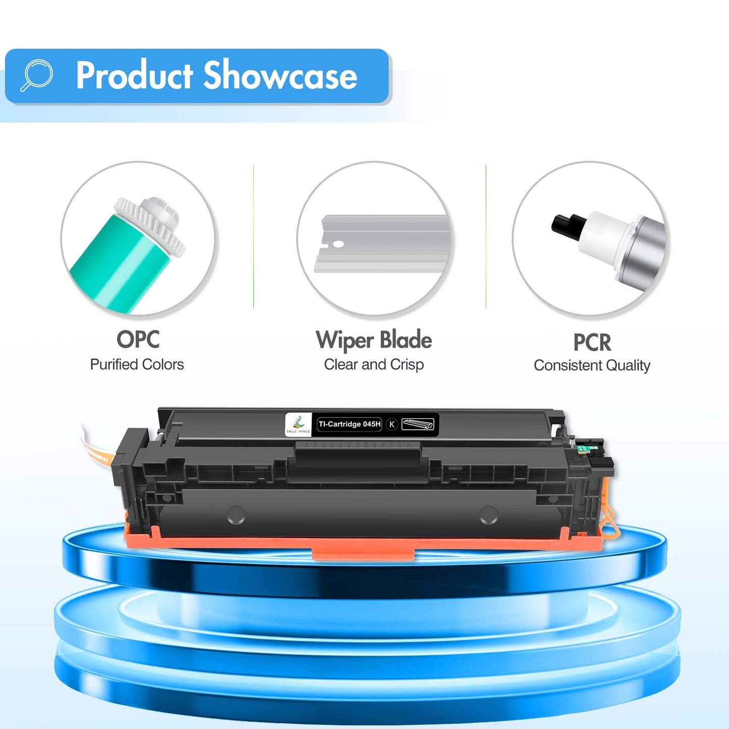 045H 045 Toner Cartridges Compatible Replacement for Canon 045 045H CRG-045 CRG-045H Toner Cartridge for Canon Color ImageCLASS MF634Cdw MF632Cdw LBP612Cdw MF632 LBP612 Printer Ink (BCYM, 4 Pack)