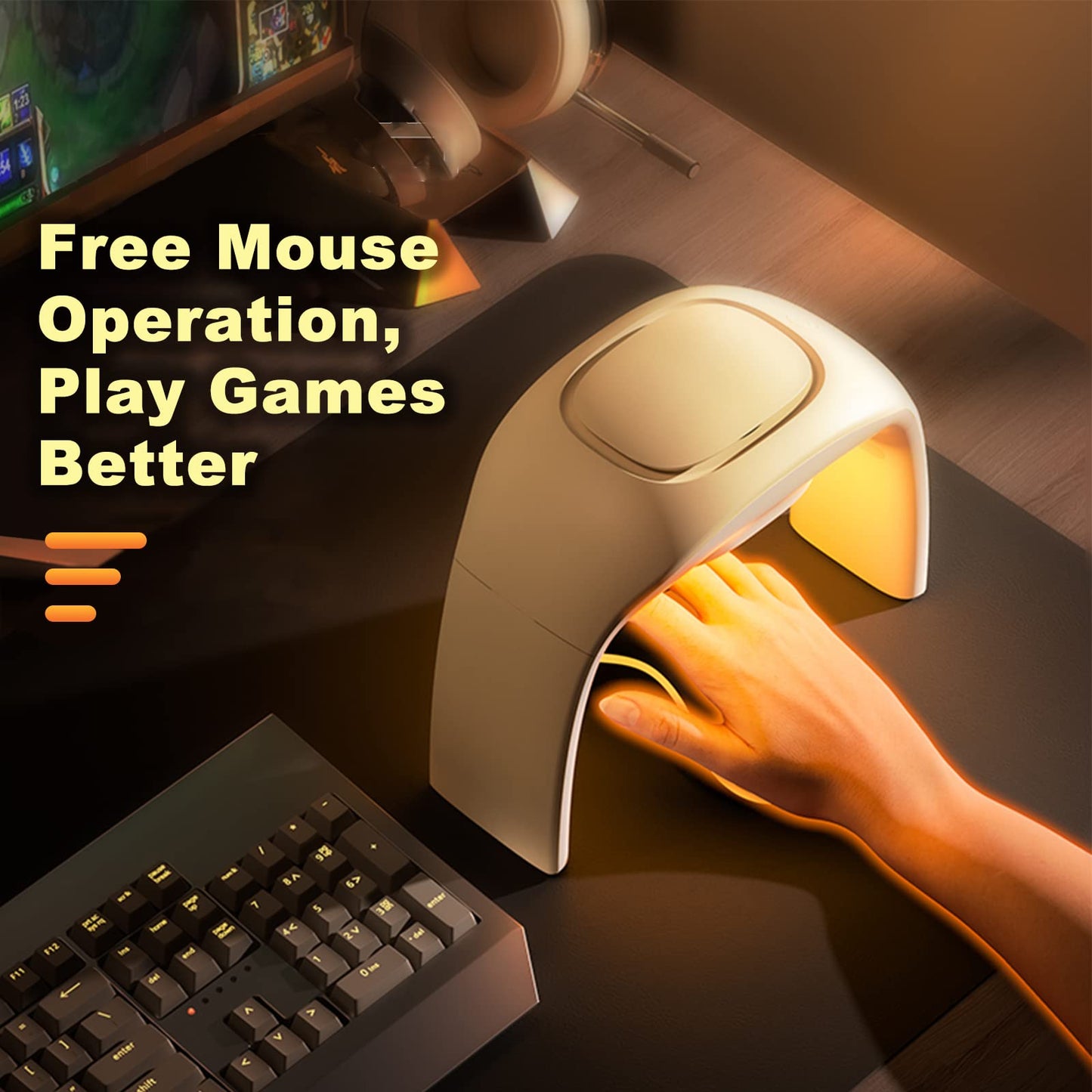 Nediea Mouse Pad Hand Warmer, 110V 100W Foldable Electric Warming Heater for Office Desk, Gaming Desk Accessories (White)