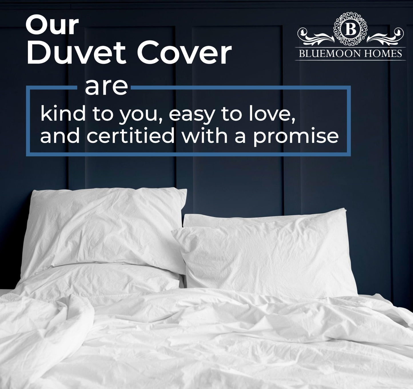 Bluemoon Homes White Duvet Cover Queen Full Size 1000 Thread Count 100% Egyptian Cotton Long Staple Quilt Cover Silky Soft, Breathable with Hidden Zipper Closure and 7 Corner Ties 1 Piece Duvet Cover