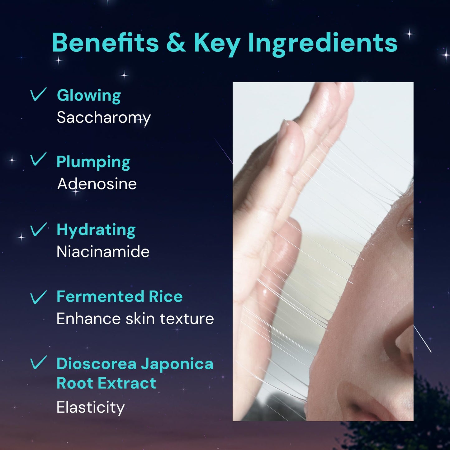 THANKYOU FARMER Saccharomy Brightening Star Mask (10ea) - Phyto Mucin Essence for Glowing, Niacinamide, Fermented Rice, Saccharomyces, Korean Sheet Mask for Dry and Dehydrated Skin (10)