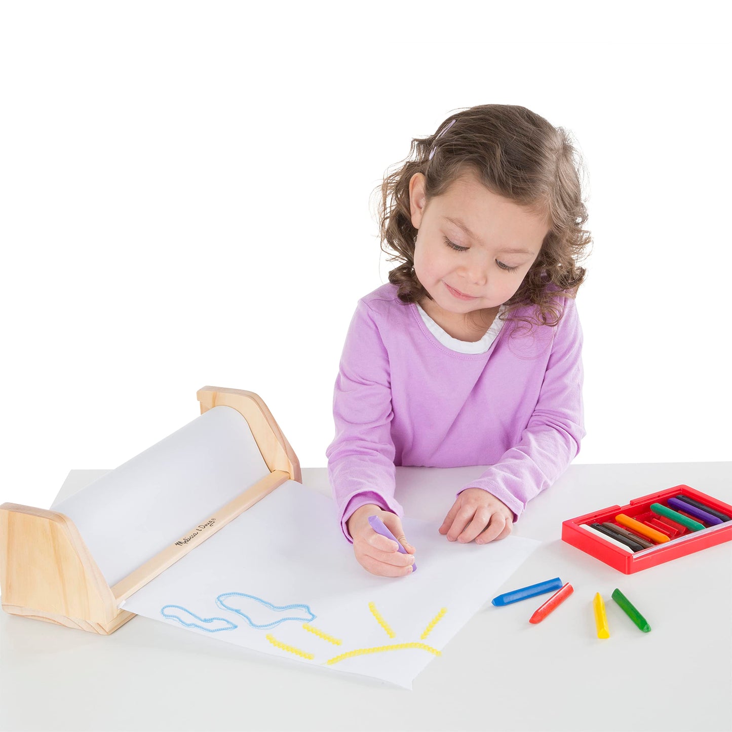 Melissa & Doug Tabletop Easel Paper Roll (12 inches x 75 feet), 3-PackKids Drawing Paper, Art For Kids