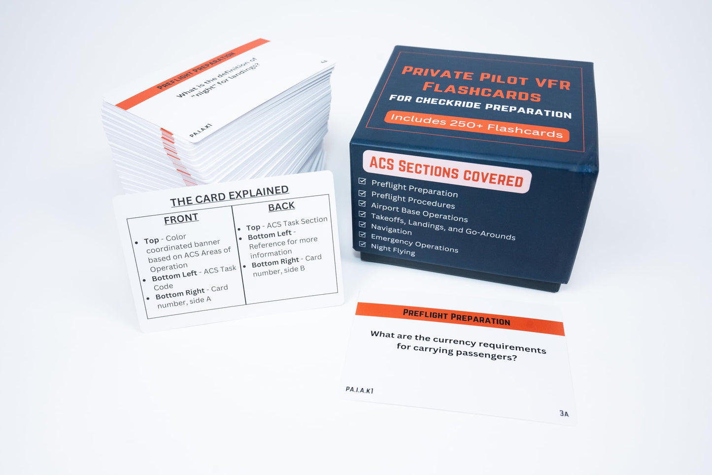 Private Pilot VFR Flashcards for Checkride Oral Exam Preparation - 260 Cards Covering Essential Aviation Topics