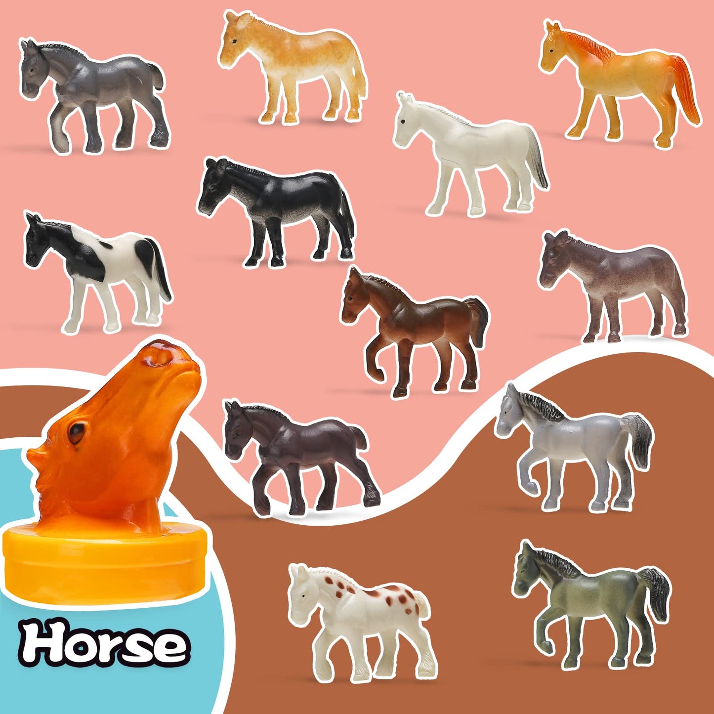 95 Pcs Small Animal Toys, Assorted Mini Ocean, Zoo, Farm, Dinosaur, Insect, Dog and Horse Figure, Little Plastic Animals Figurine for Easter, Sensory Bin Stuffers, Birthday Gifts, Kid 3-5