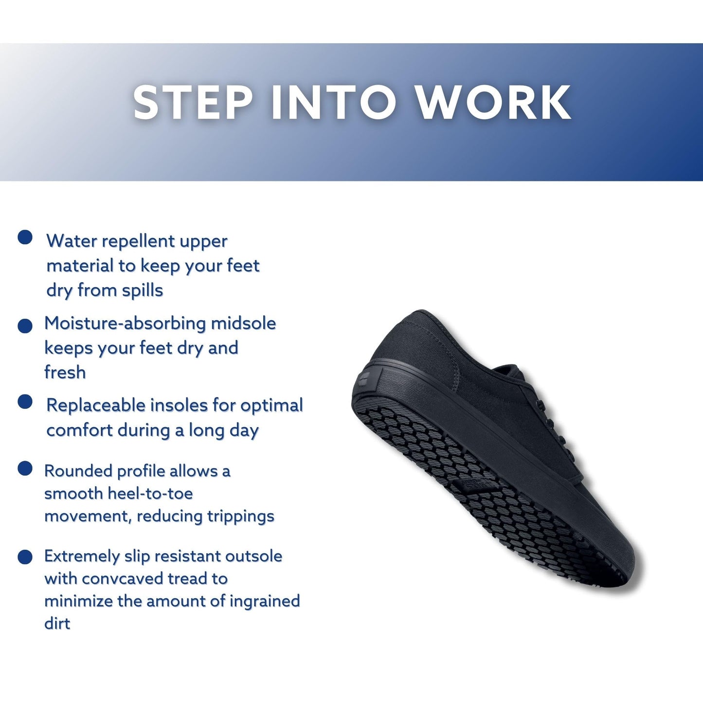 Shoes For Crews Unisex Slip-Resistant Work Sneakers – Comfortable, Lightweight, Water-Resistant & Non-Slip Work Shoes - Ideal for Men & Women in Hospitality, Retail, Food Service & More - Merlin, Size 11