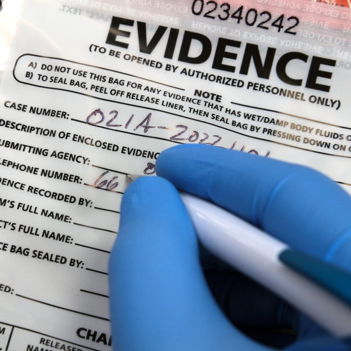 Crime Scene Large Plastic Evidence Bag - 12 x 16 inches, Pack of 100