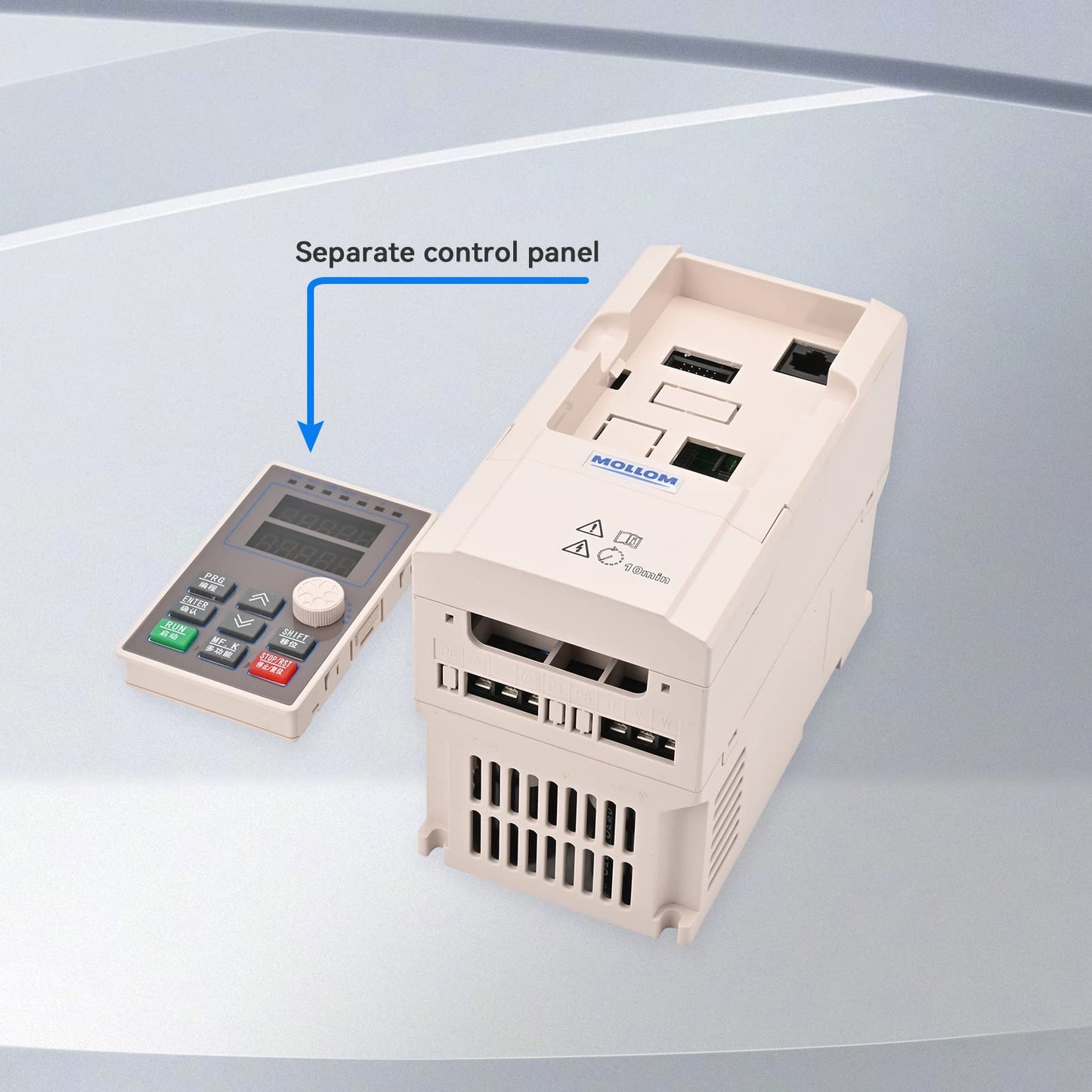 MOLLOM VFD 220V 2.2KW 3HP 9.6A 220V Single or Three Phase Input to 3 Phase 0-3000 Hz Output Variable Frequency Drive Control Inverter for Spindle Motor CNC Speed Control
