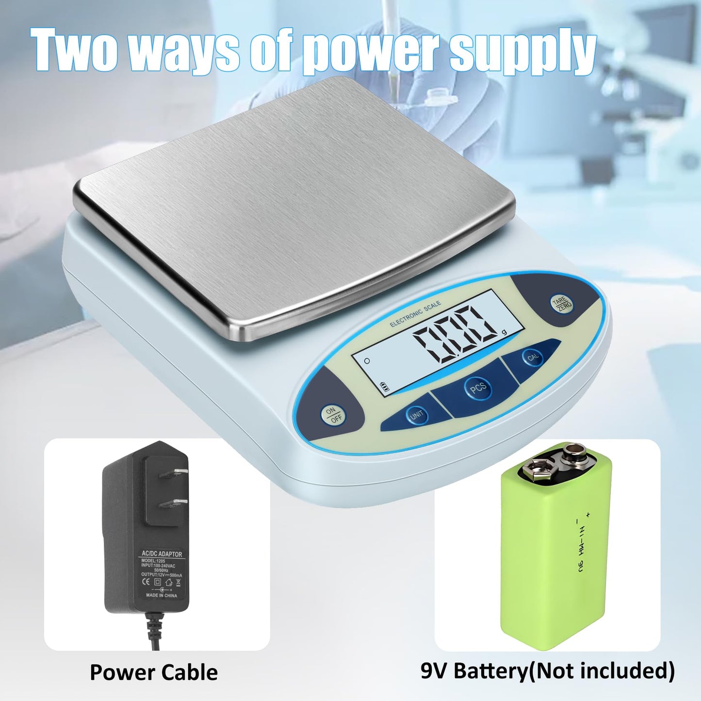 Lab Scale 6000gx0.01g,Analytical Balance 0.01g High Precision Electronic Digital Balance Scale, Scientific Scale Gram Scale Digital Balance for Kitchen Lab Weighing Jewelry Scale