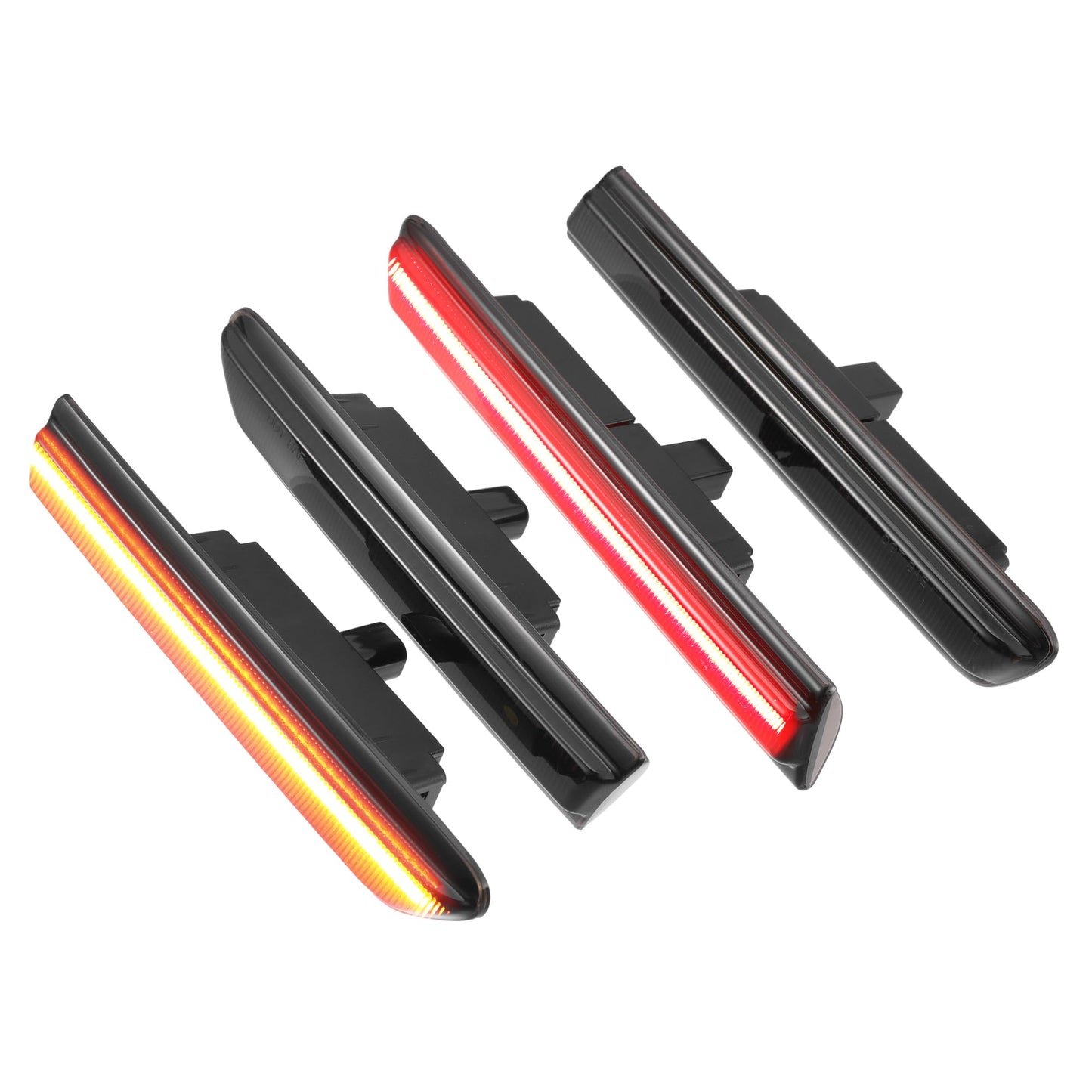 A ABSOPRO LED Side Marker Light 33655-SEP-A01 Front Rear Turn Signal Lights Fender Sidemarker Lamps for Acura TL Black Lens Amber Red LED Light 2 Pair