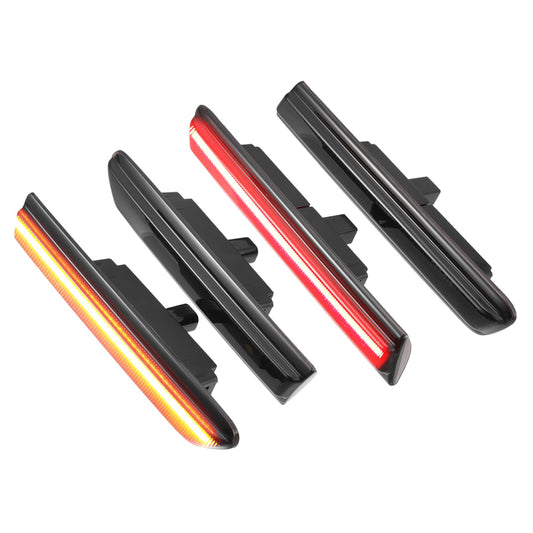 A ABSOPRO LED Side Marker Light 33655-SEP-A01 Front Rear Turn Signal Lights Fender Sidemarker Lamps for Acura TL Black Lens Amber Red LED Light 2 Pair