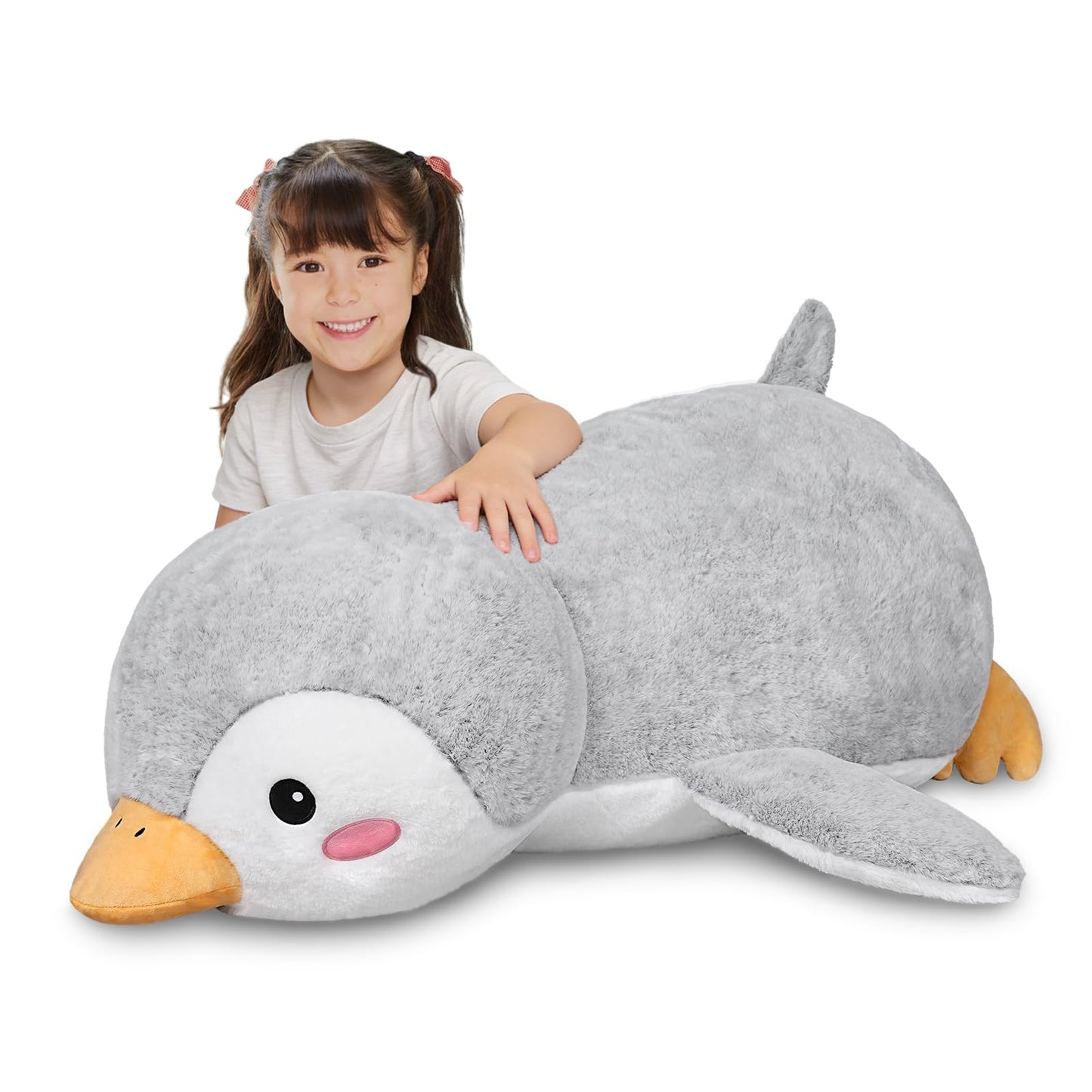 ZBLX Giant Penguin Stuffed Animal, 35 inch Big Penguin Stuffed Animal, Large Cute Penguin Plush for Kids Boys Girls Birthday Gifts (Penguin)