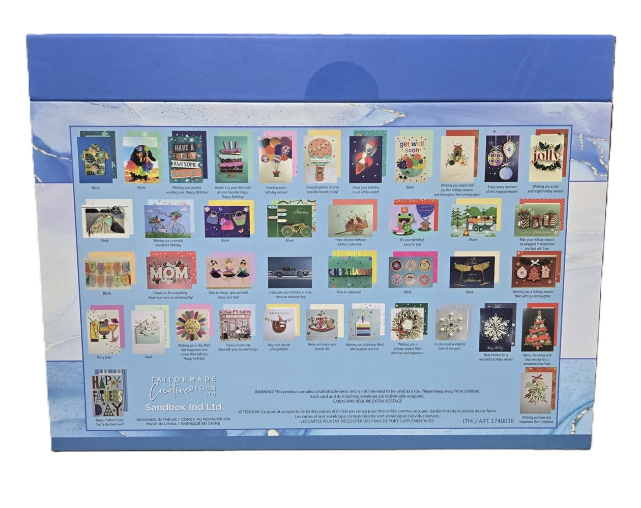 Tailormade Hand Crafted Greeting Card Collection, 40 Cards, All Occasion & Holiday Designs