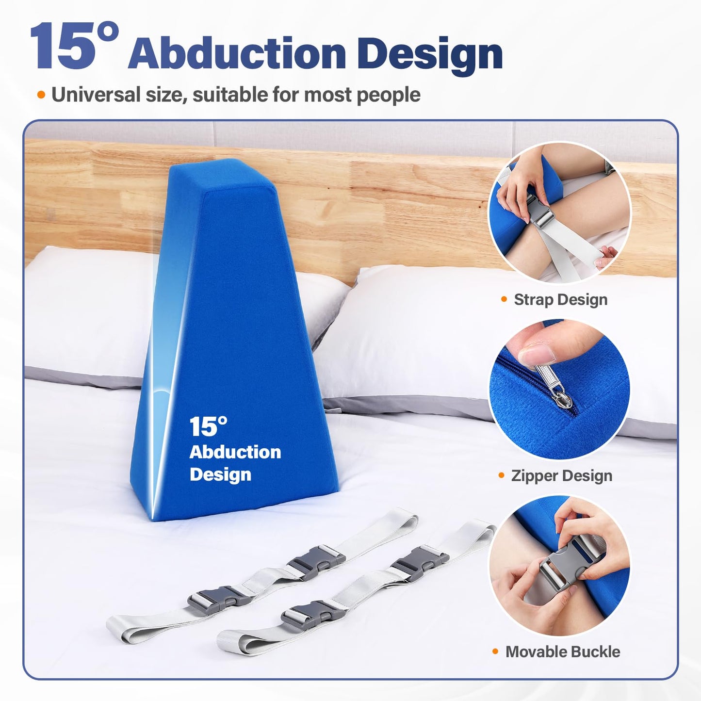Eizome Hip Abduction Pillow- Pillow for Hip Replacement Surgery for Leg Support and Prevention of Dislocation - Suitable for The Elderly, Disabled, and postoperative Patients