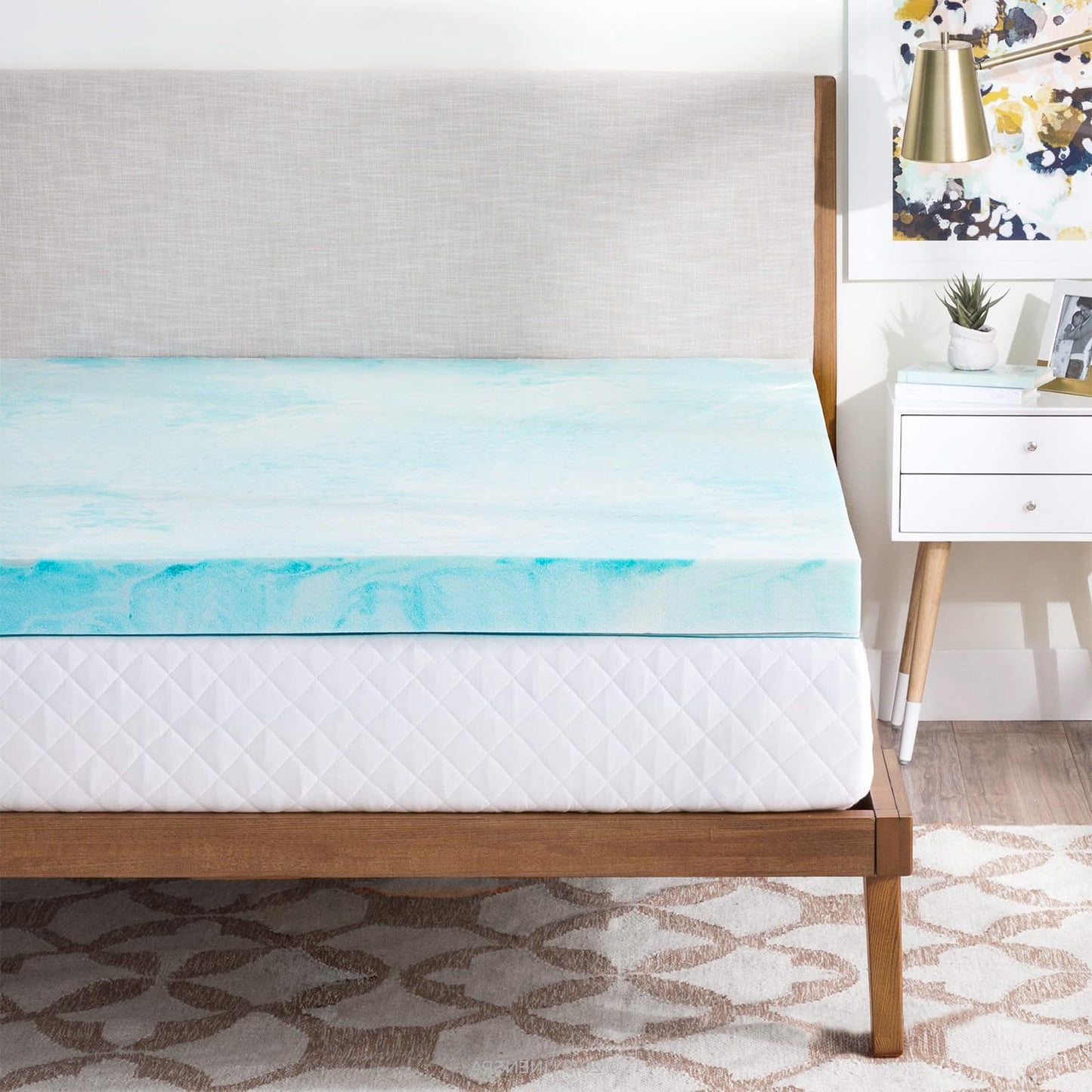 OLIXIS 3 Inch Full Size Gel Infused Memory Foam Mattress Topper, a Soft Breathable Cooling Bed Pad, a Comfortable Bed Mattress Overlay for Bedroom, RV, Camper and Sleeper Sofa, CertiPUR-US Certified