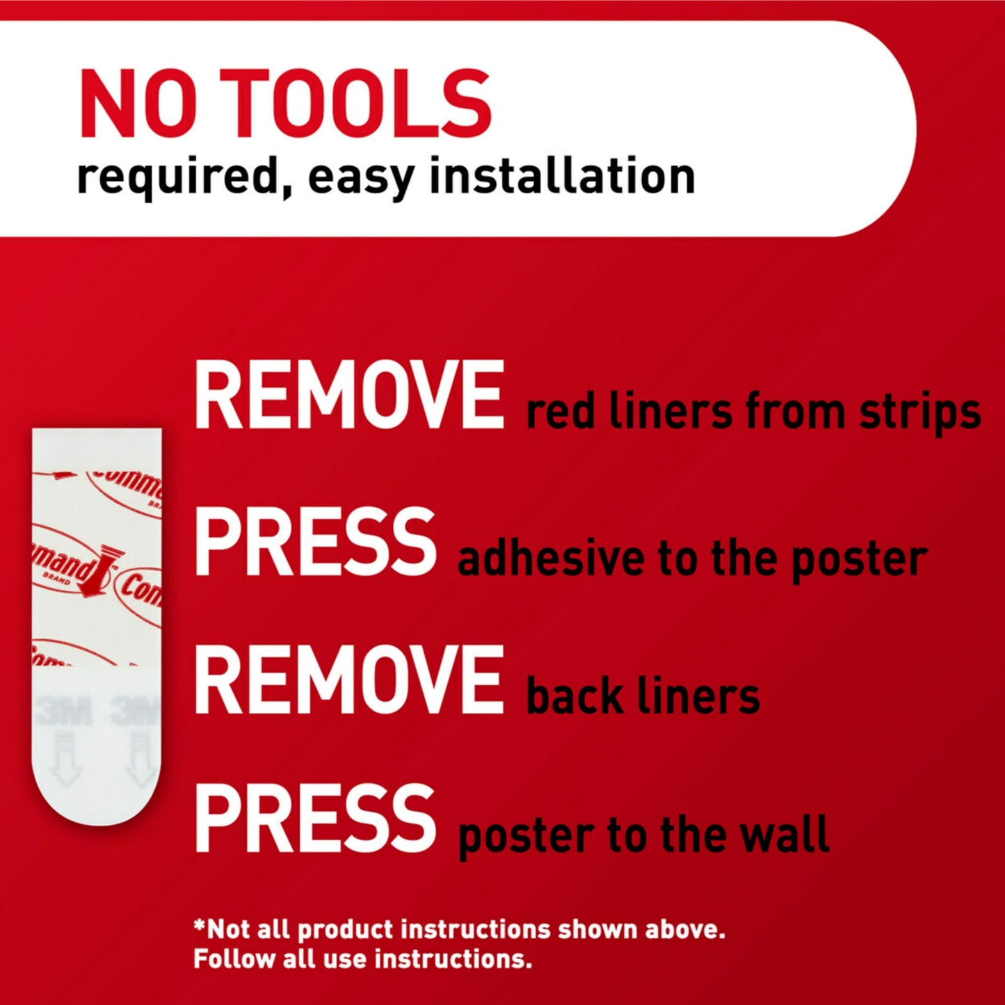 Command Poster Strips, 400 Command Strips Damage Free Hanging Poster Hangers, No Tools Wall Hanging for Home, Room, Wall, and Office Decor