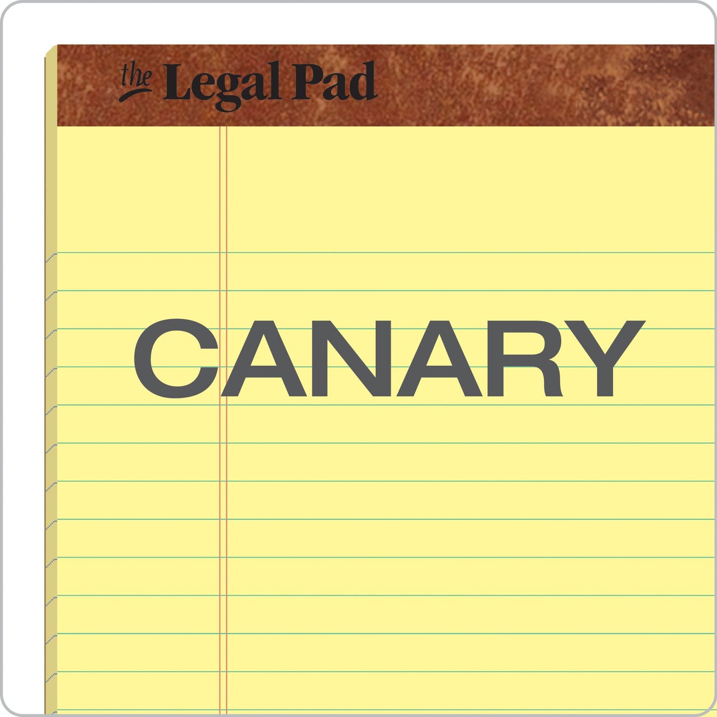 TOPS The Legal Pad Writing Pads, 8-1/2" x 14", Canary Paper, Legal Rule, 50 Sheets, 12 Pack (7572)