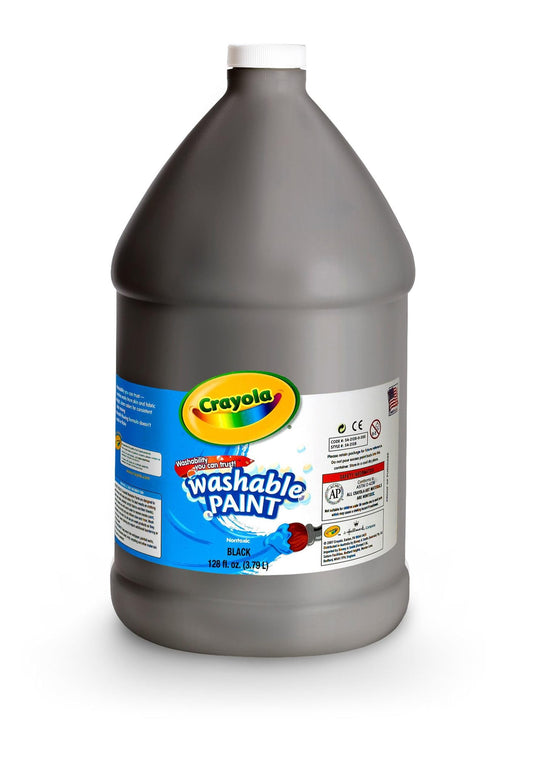 Crayola 54-2128-051 Washable Paint, Gallon Size, Black