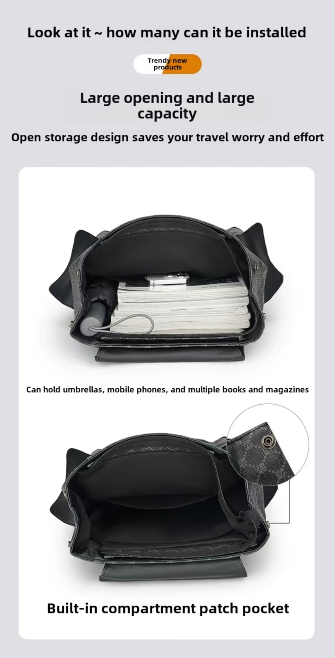 Marzaha Black Leather Laptop Backpack Lightweight School Backpack Bookbag, Multi functional Business Travel Backpack (Black 2,ONE SIZE)