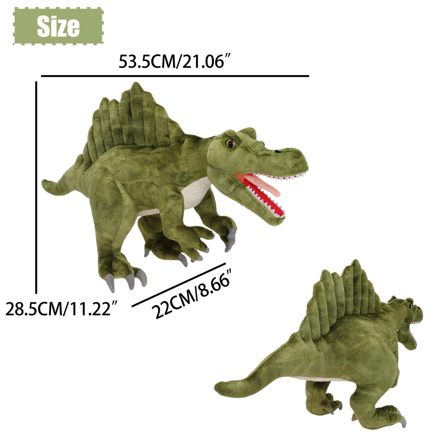 Wilomis Dinosaur Stuffed Animal, 21" Spinosaurus Soft Dinosaur Plushies, Stuffed Dinosaurs for Boys Kids