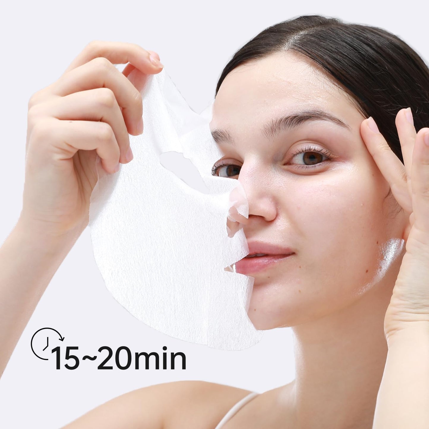 +WIS+ Hyaluronic Acid Face Mask 24 EA with Hyaluronic Acid Serum and Vitamin B5, Hydrating Facial Mask for Dry Skin, Anti-Aging Mask to Plump and Repair Dehydrated Skin, Safe on Sensitive Skin