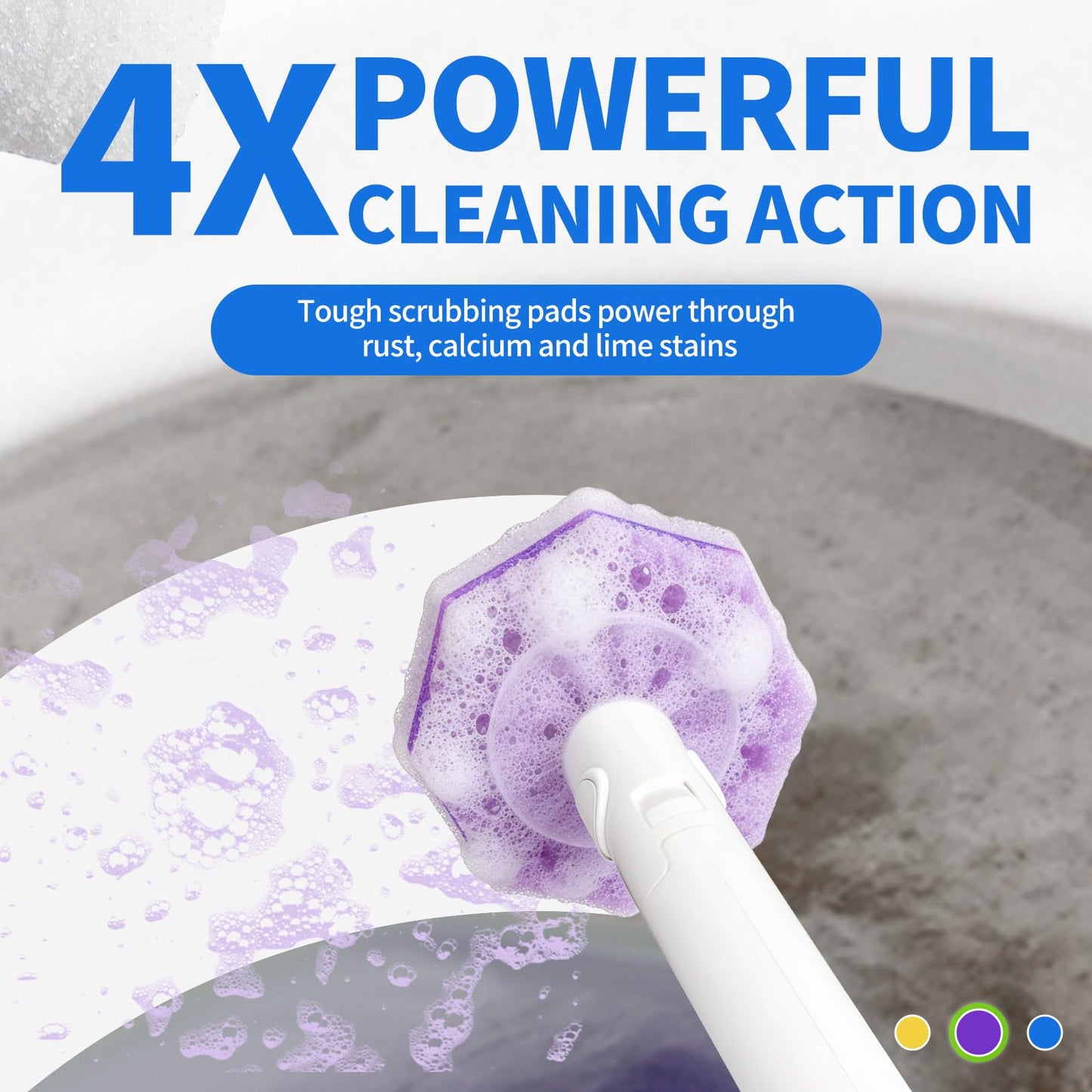 100 Count Toilet Bowl Wand Refills for Clorox, 4X Cleaning Power Toilet Bowl Cleaner Refill Pads for Clorox Wand System, Disposable Toilet Brush for Bathroom Cleaning，Light Scent