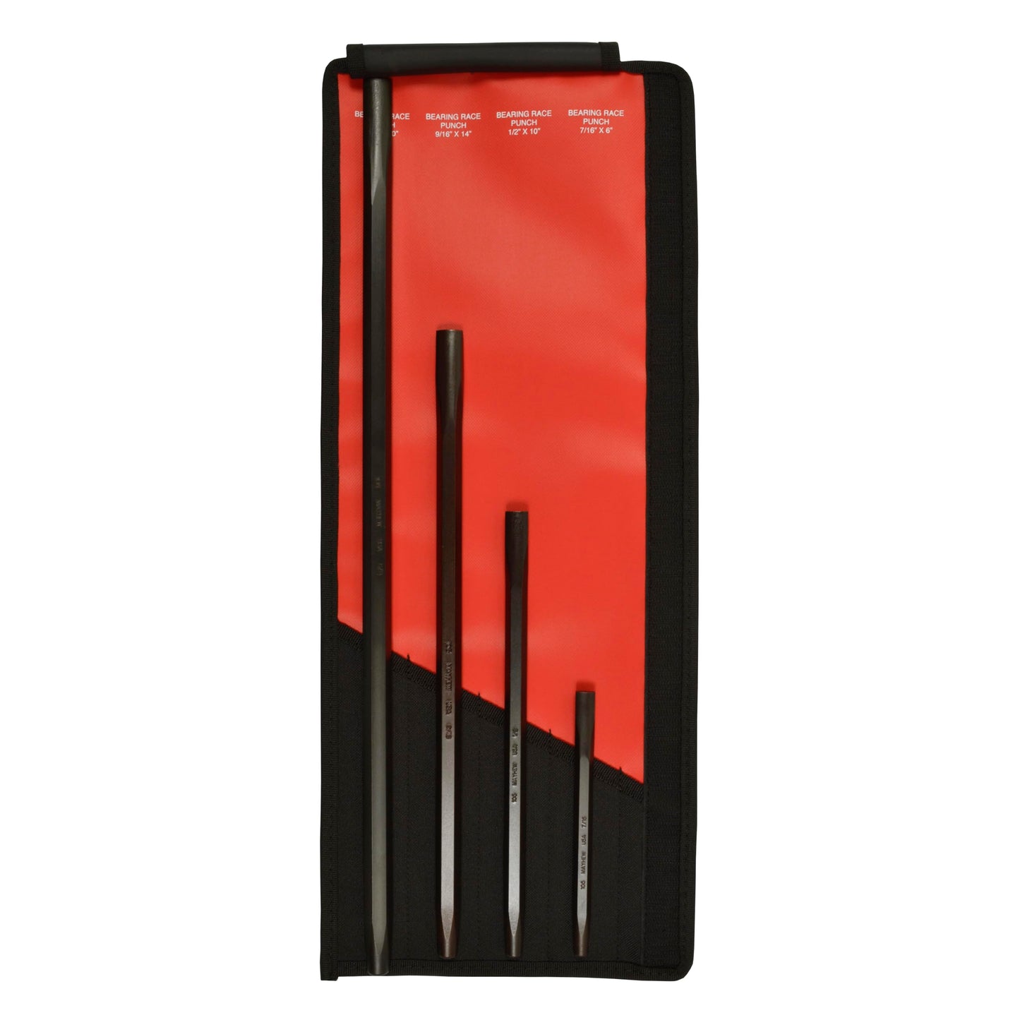 Mayhew Tools 62015 Pro Bearing Race Punch Set, 4-Piece, Black Oxide Finish