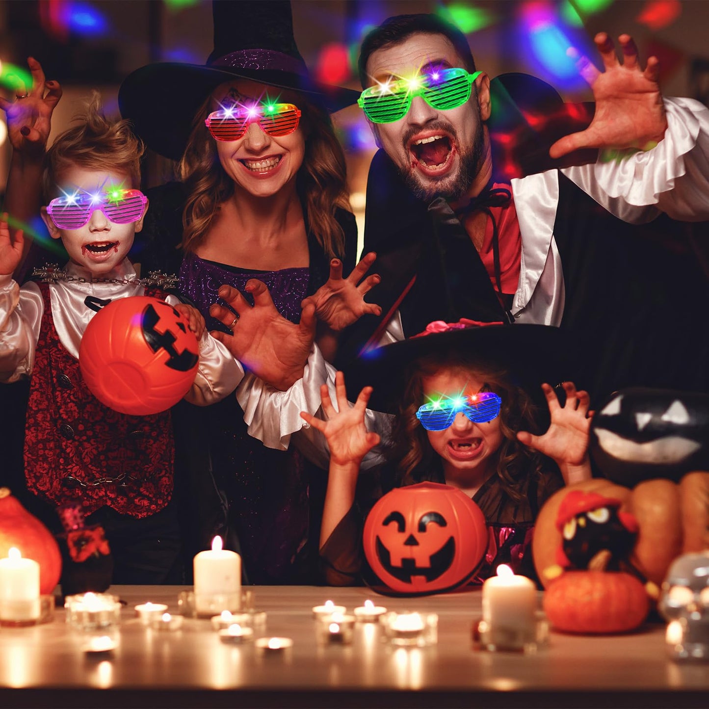 OLUPP 84 PCS LED Glasses, 5 Colors Light Up Glasses with 3 Light Modes, Glow in The Dark Party Supplies, Glow Glasses for Rave Party,Wedding, Birthday, Concert, New Year, Carnival