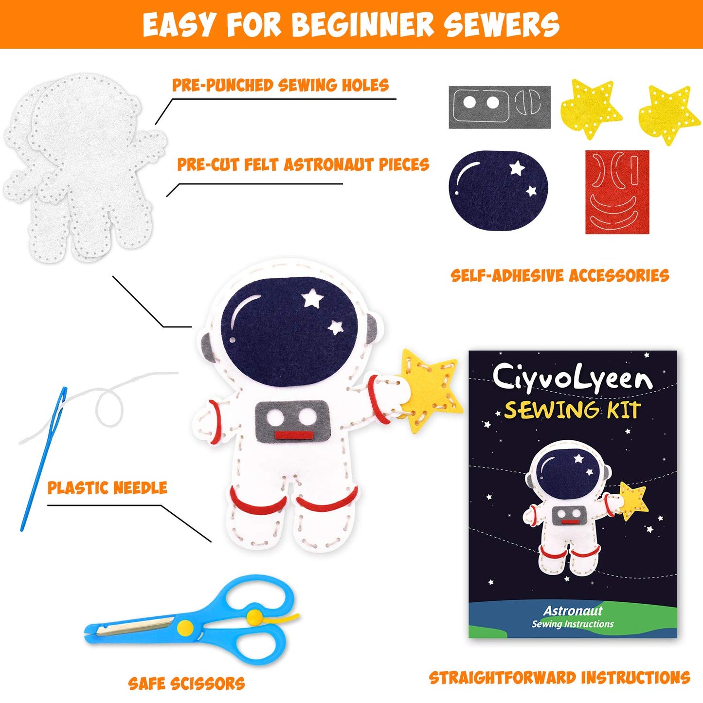 CiyvoLyeen Solar System Sewing Craft Kit