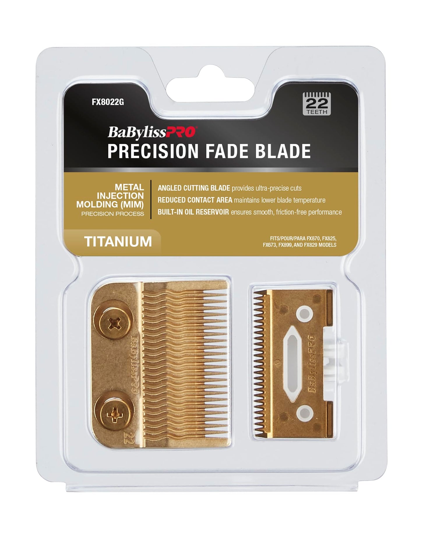 BaBylissPRO Blue Titanium Precision Fade Blade MIM Process