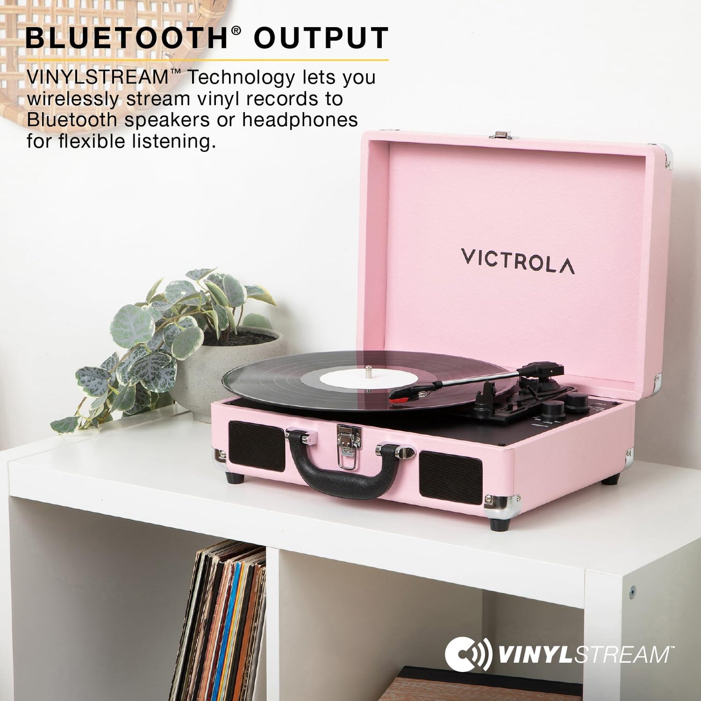 Victrola Journey II (2025 Model) – Bluetooth Suitcase Record Player – Built-in Stereo Speakers with Enhanced Bass, 3-Speed Turntable, Bluetooth Input and Output, RCA & Headphone Outputs (Turquoise)