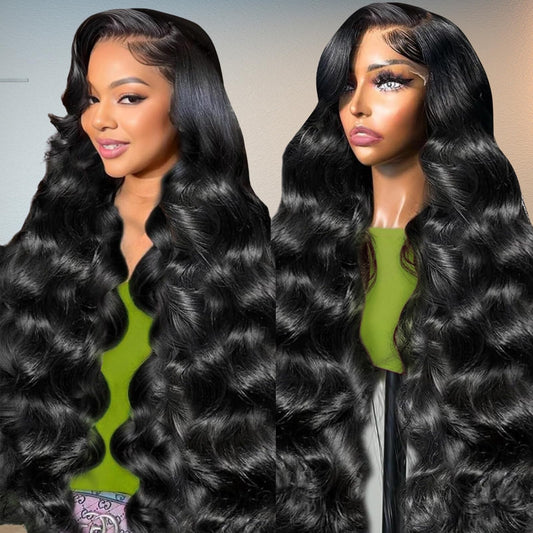 28 Inch Body Wave Lace Front Wigs Human Hair Pre Plucked 13x4 HD Transparent Lace Frontal Wigs Human Hair 180% Density Glueless Wigs Human Hair Wig for Black Women Natural Hairline With Baby Hair