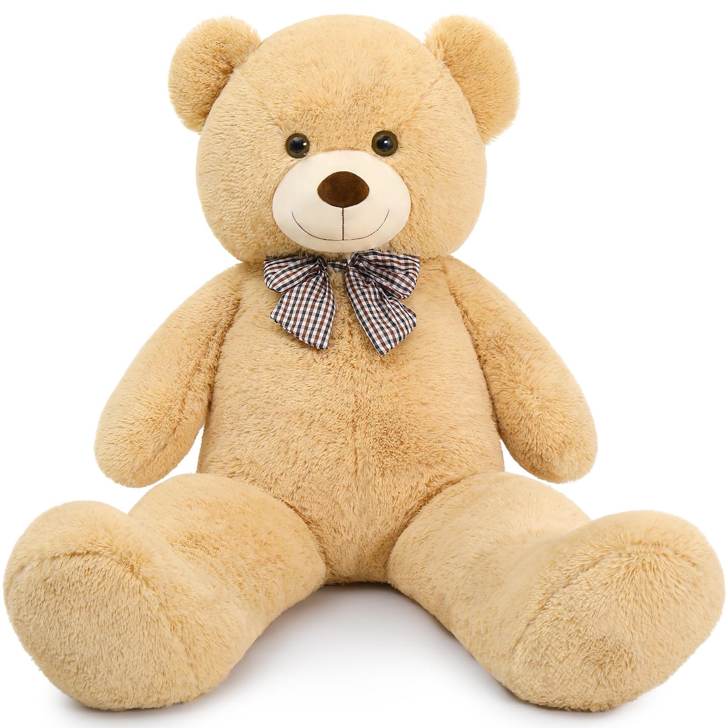 MaoGoLan Giant Teddy Bear 4 Feet, Ultra Soft Big Bear Stuffed Animal 47 Inch Tan Plush Teddy Bear Gift for Baby Shower, Birthday, Party, Valentine’s Day Decor