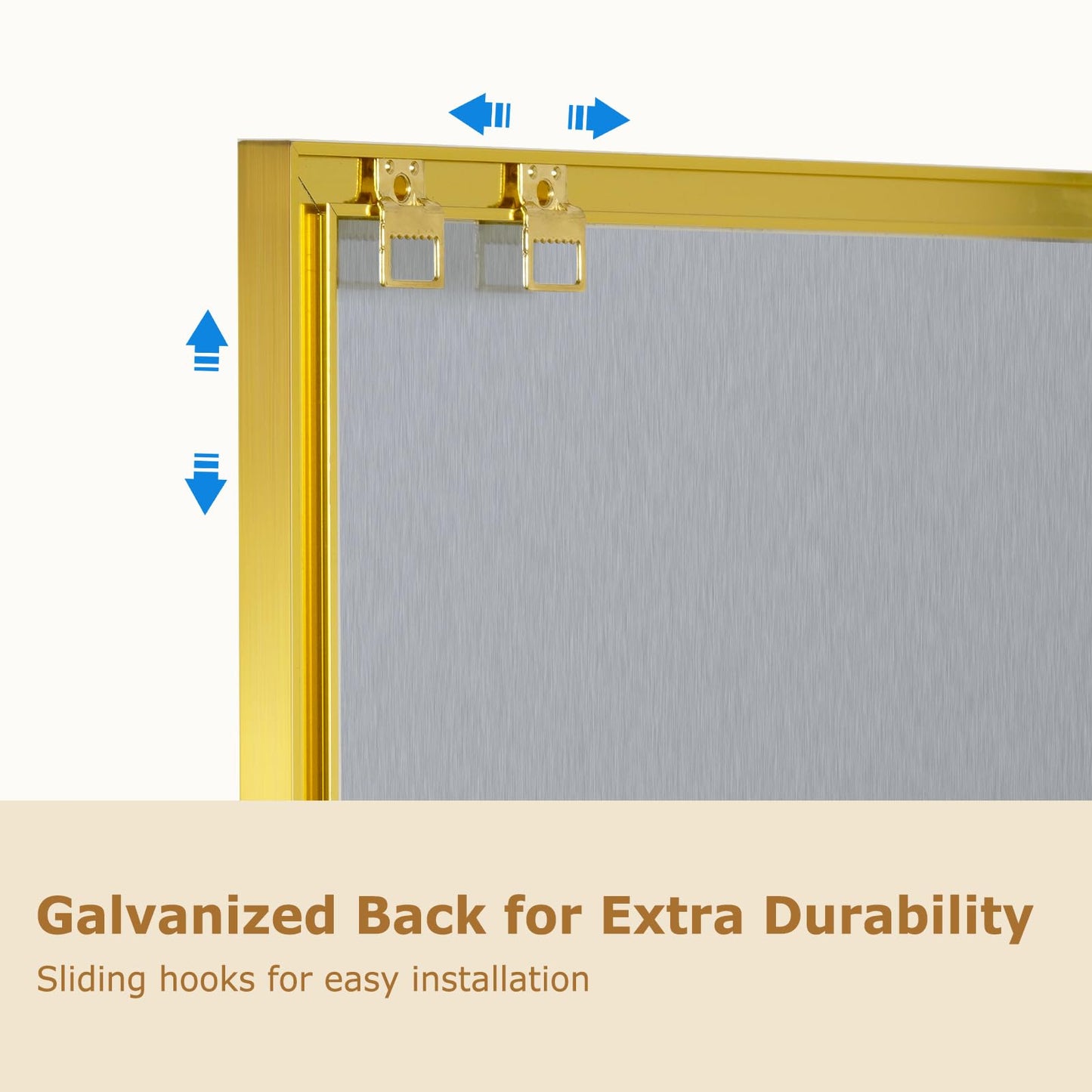 QUEENLINK Magnetic Whiteboard, 36"x24" Gold Aluminum Frame Dry Erase White Board for Wall, Large Wipe Board with 6 Magnets, 4 Markers & 1 Eraser for Home and Office