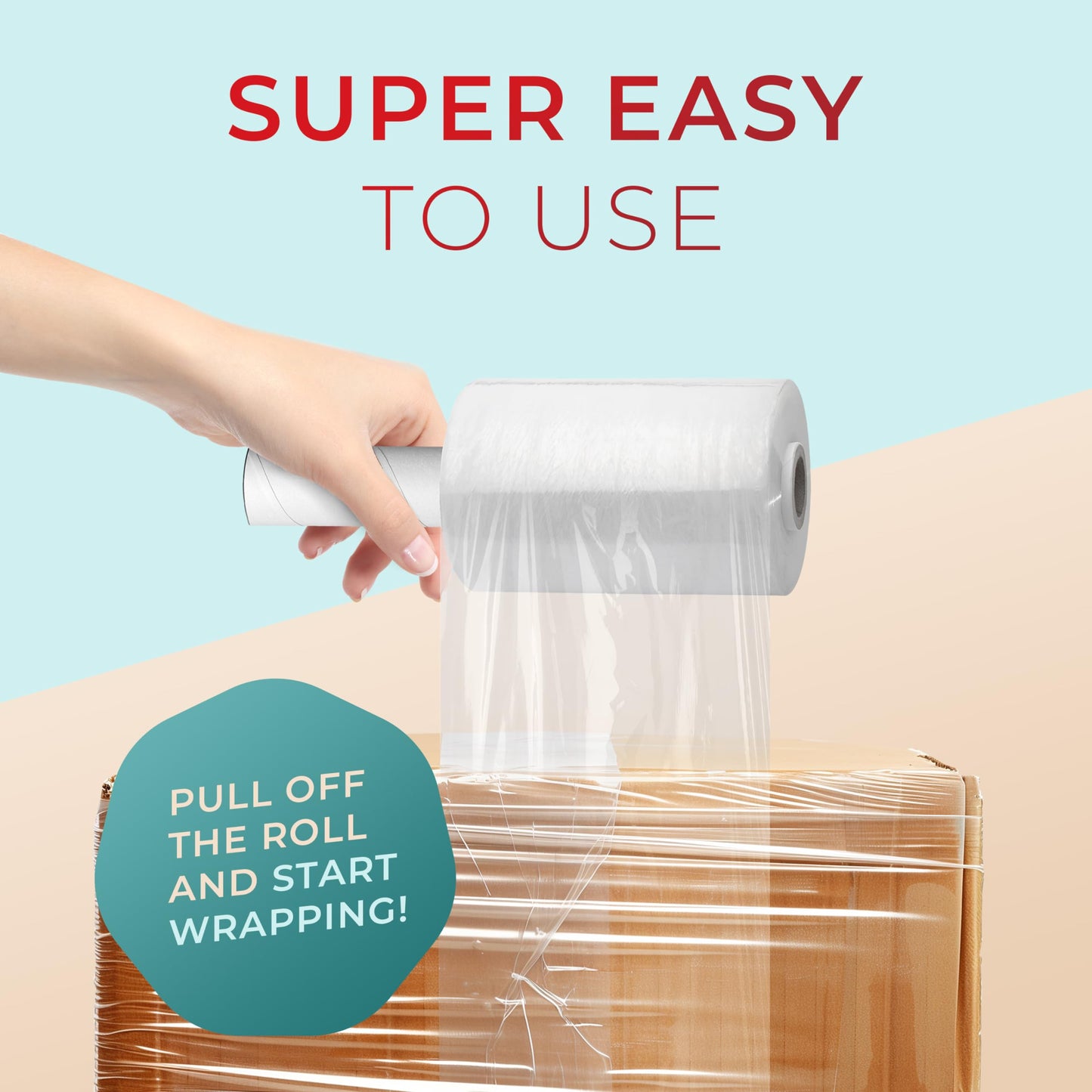 Dallas Packaging Supplies Shrink Wrap Roll for Moving | 80 Gauge 5" x 1000 FT Plastic Wraps for Packing | Clear Stretch Film for Pallets, Furniture, Boxes & Storage Protection - 6 Pack