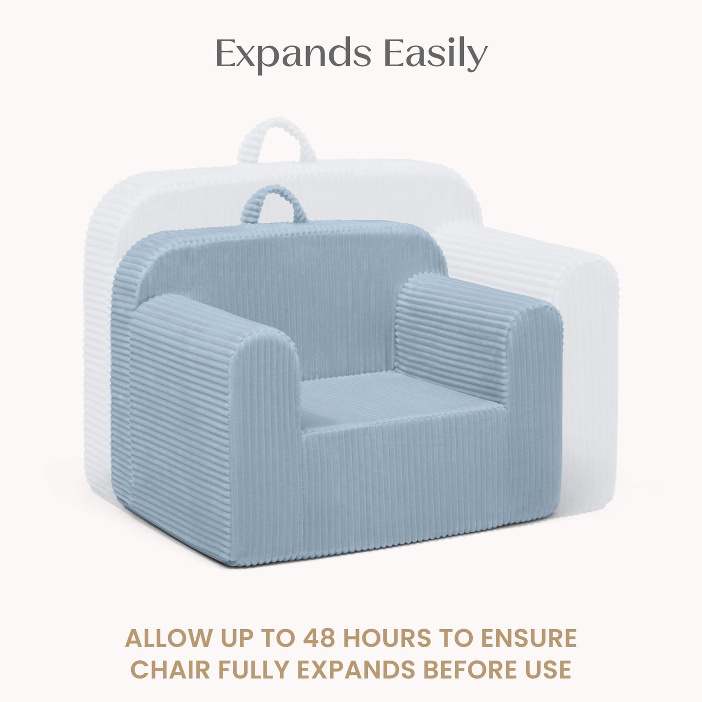 Delta Children Cozee Corduroy Foam Chair, Blue