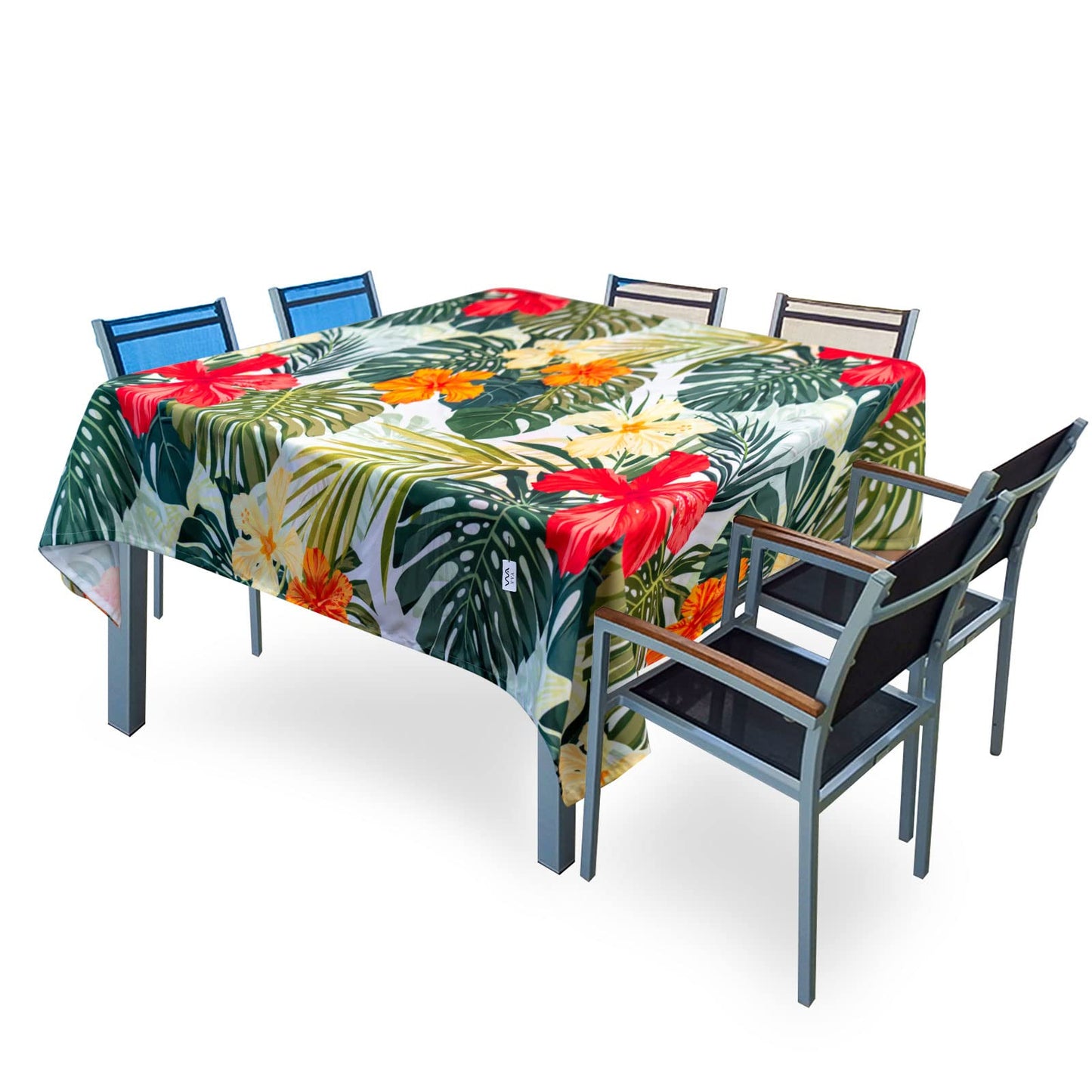 VVA Square Tablecloth 70"x70"-Stain Wrinkle Resistant Reusable Washable Polyester Hawaiian Tablecloth Tropical Tablecloth- Square Table Cloth for Home Dining Rooms and Kitchen Indoor Outdoor Events