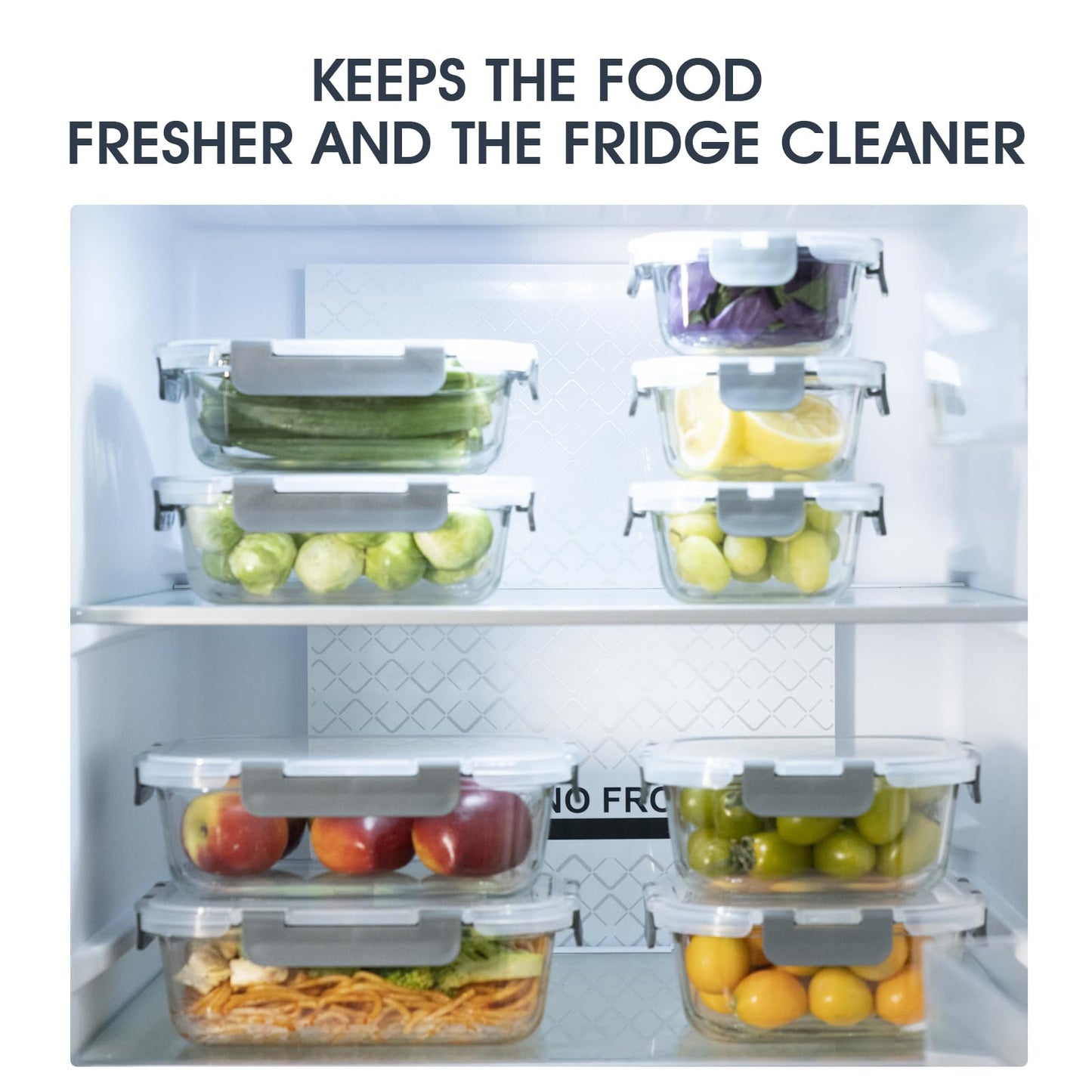 salient S 18 Pieces Glass Food Storage Containers with Lids,Airtight Glass Meal Prep Containers,Glass Storage Containers Set for Kitchen,Pantry BPA Free & Leak Proof (9 lids & 9 Containers)