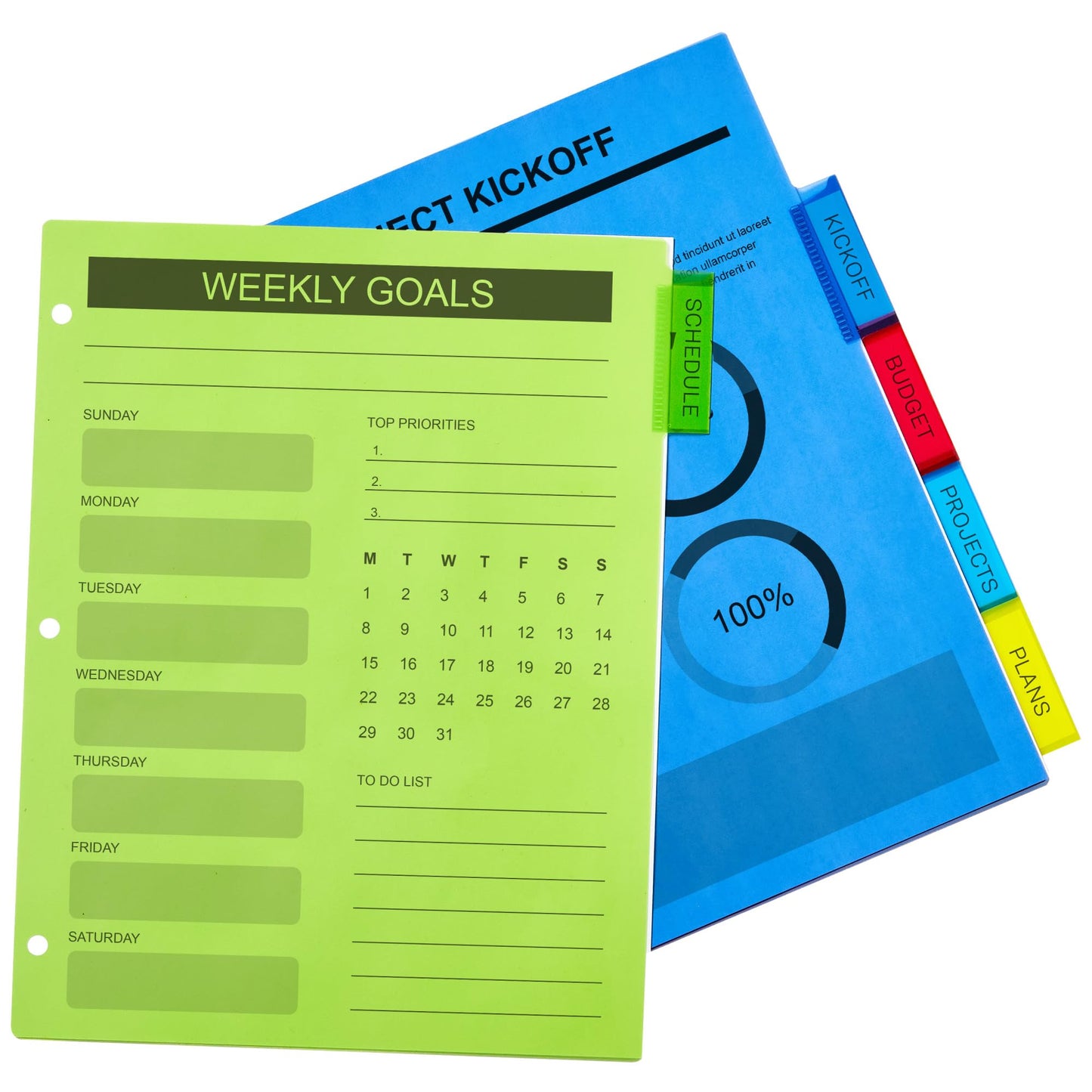 Avery Dividers for 3 Ring Binders, 5-Tab Plastic Binder Dividers, Insertable Big Tabs, Multicolor (24 Sets of 11900)