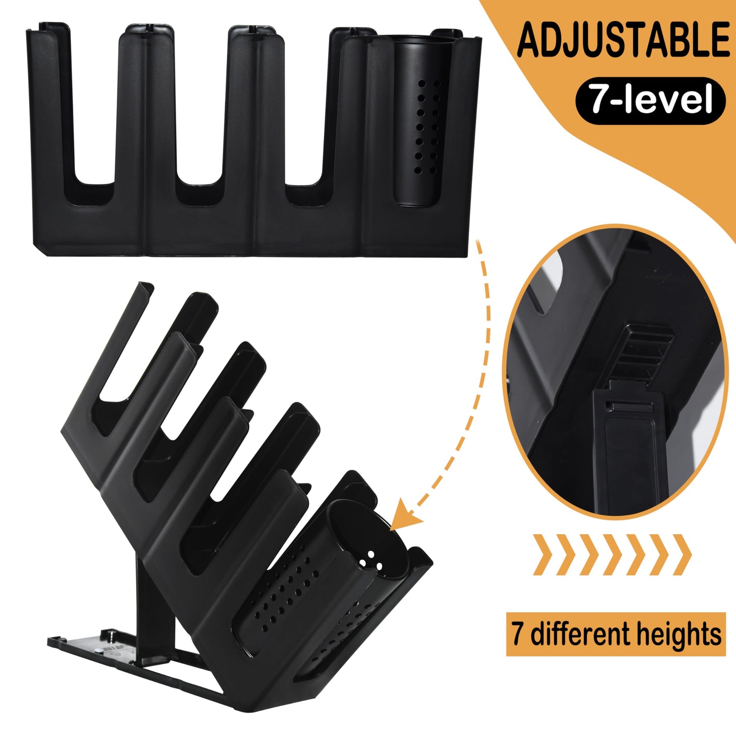 Cup Holder Lid Dispenser with Straw Organizer,4 Compartment 7 Adjusting,Cup Storage Organizer for Breakroom Countertop Coffee Station Bar Restaurant