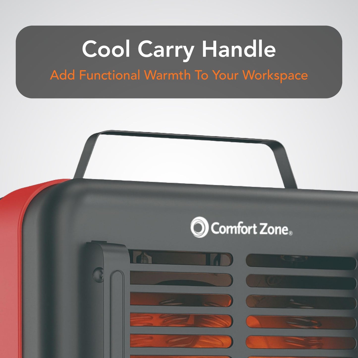 Comfort Zone 1500W Milkhouse Style Electric Utility Heater – Portable Workshop & Garage Space Heater with Adjustable Thermostat, 2 Heat Settings & Fan – All-Metal Heavy-Duty Design – Yellow/Black