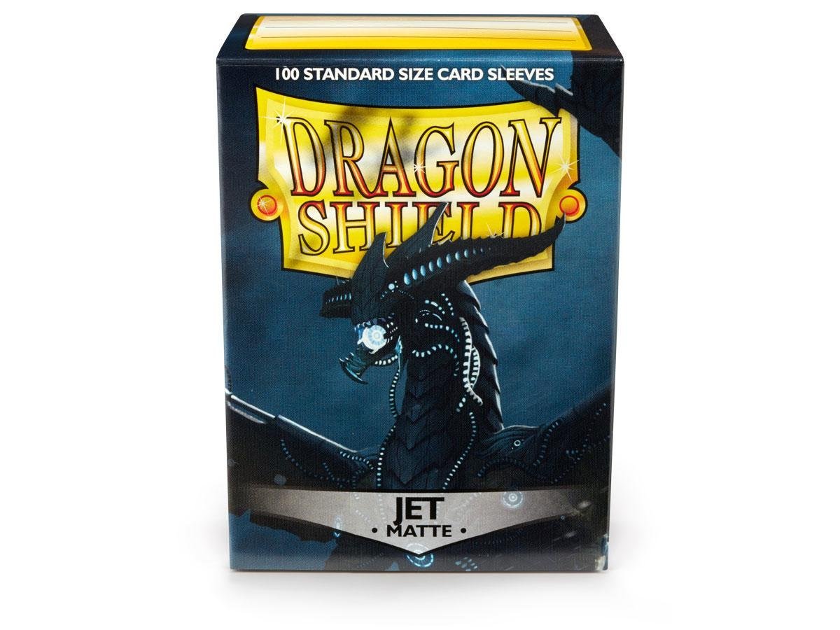 10 Packs Dragon Shield Matte Jet Standard Size 100 ct Card Sleeves Display Case