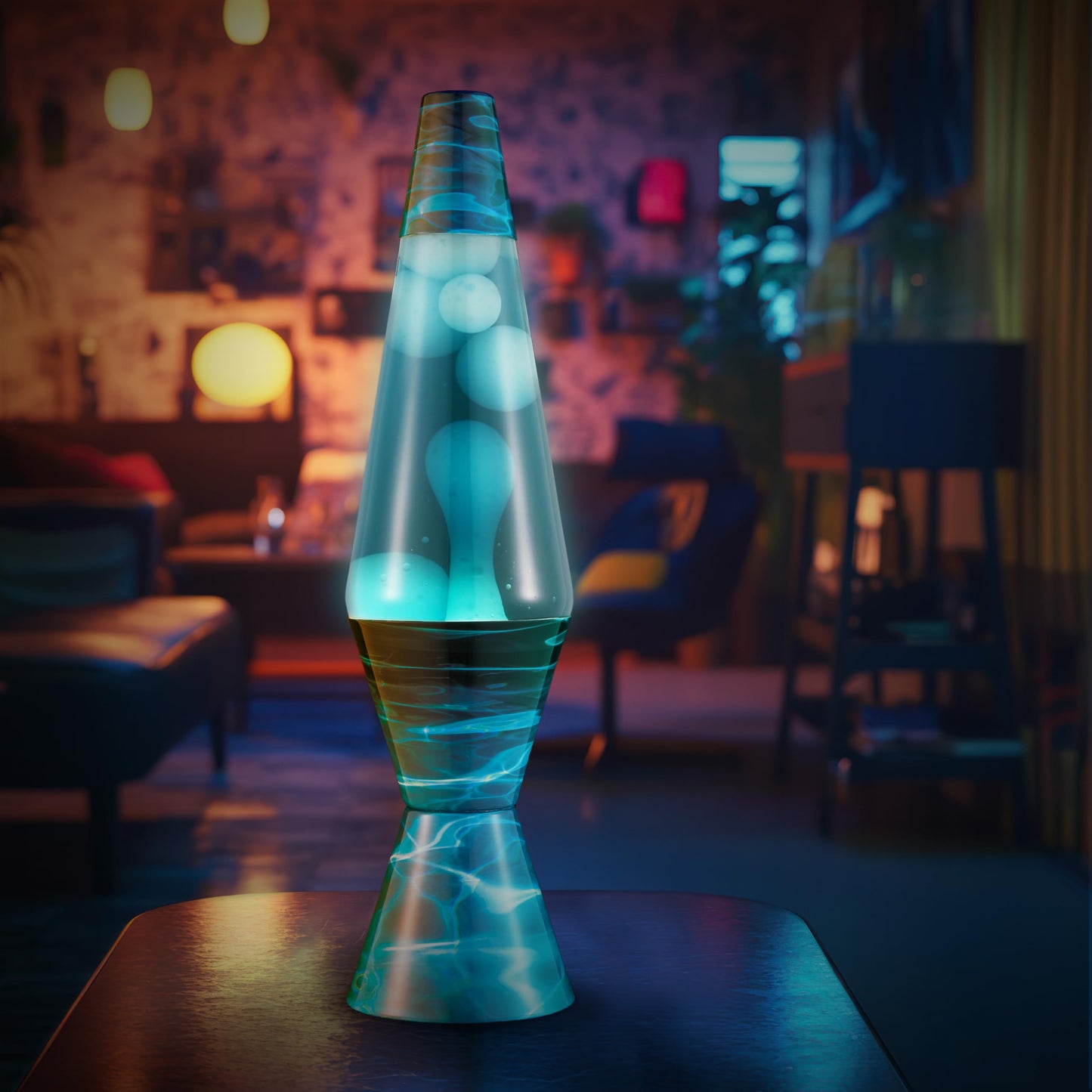 The Original Lava® Lamp - 14.5" Night Swim - Classic Liquid Motion Lamp - White Wax and Blue Liquid - Item #2095 (Amazon Exclusive)